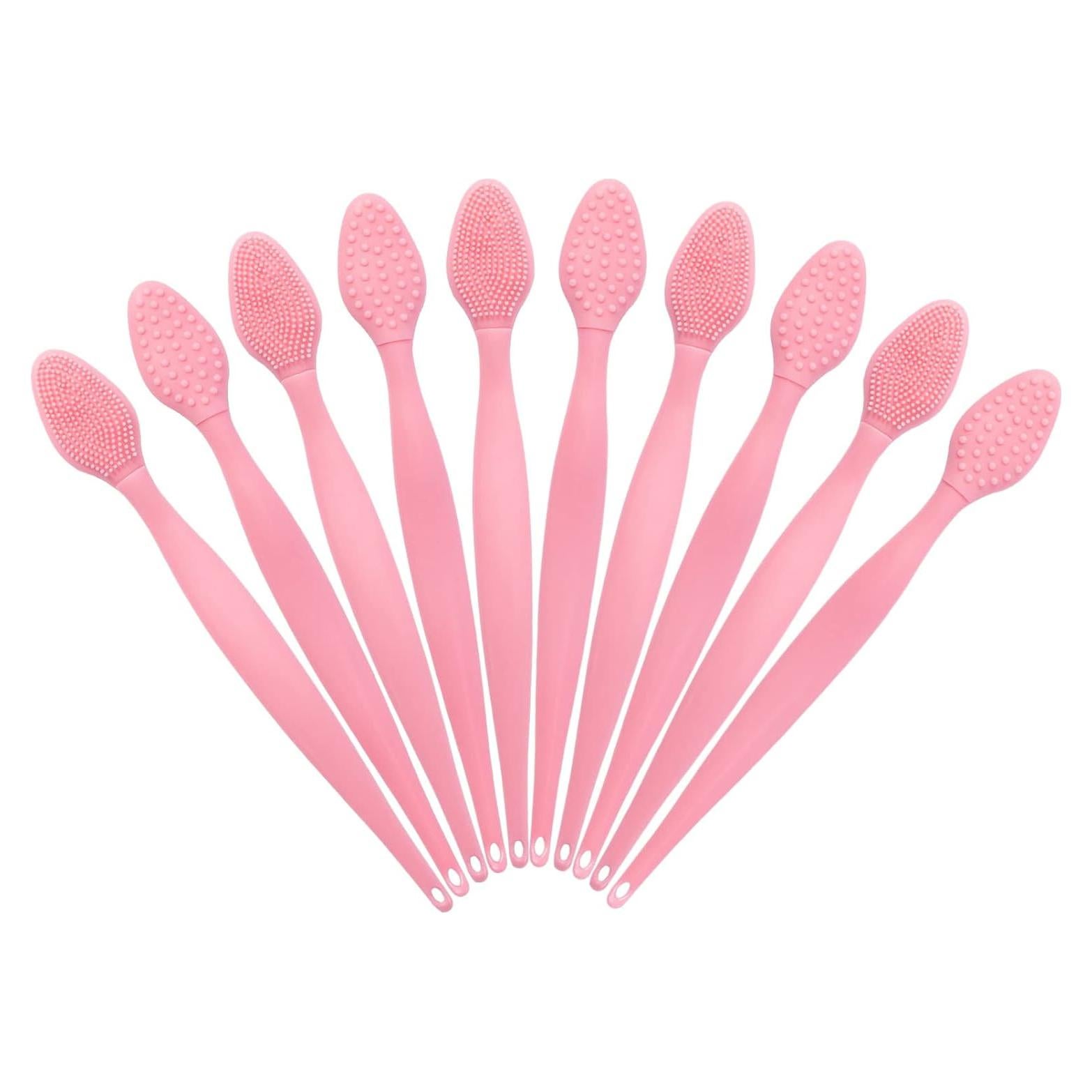 Cepillo Exfoliador de Labios ooloveminso - 10 Piezas Rosa