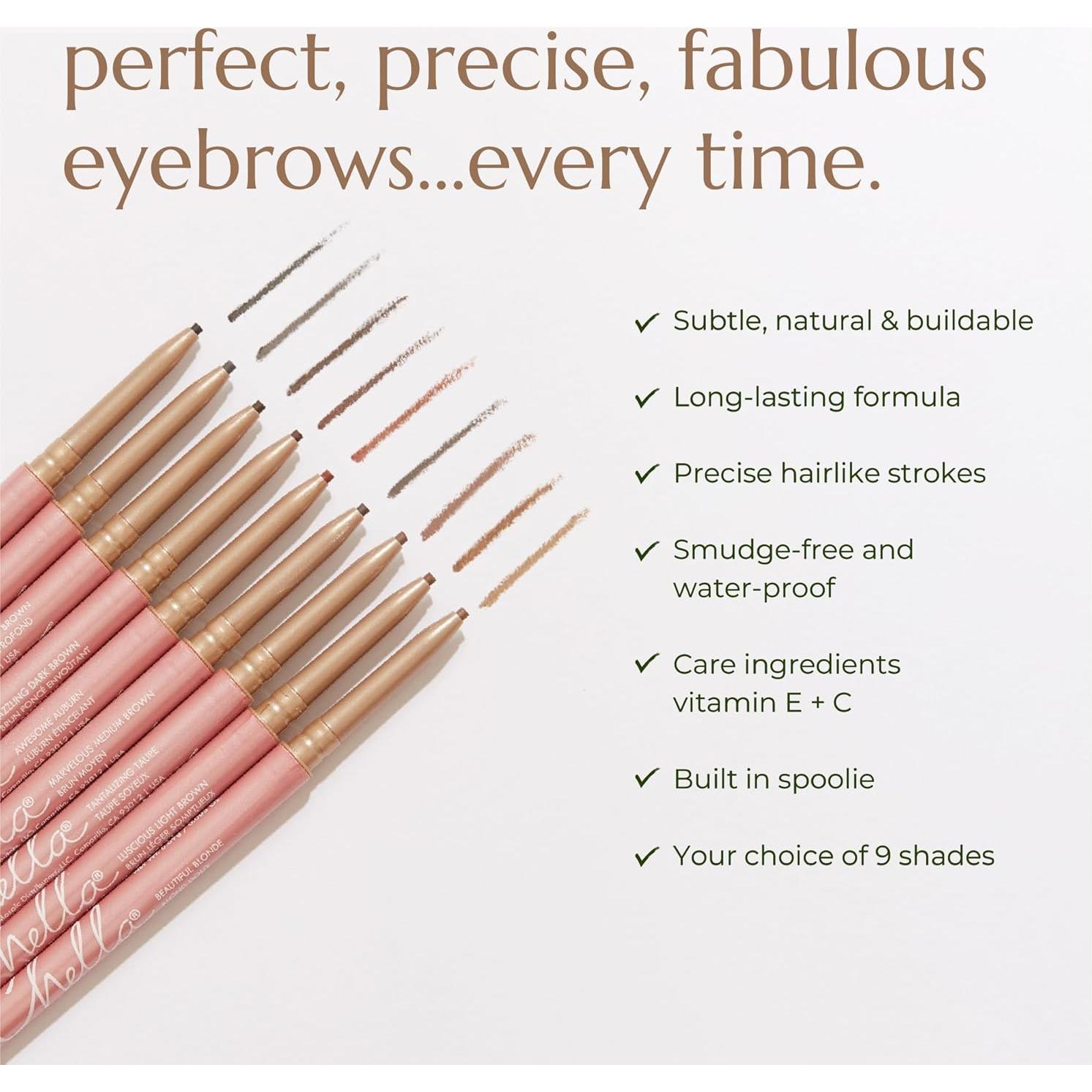 Lápiz de Cejas Chella Auburn - Punta Precisa y Larga Duración