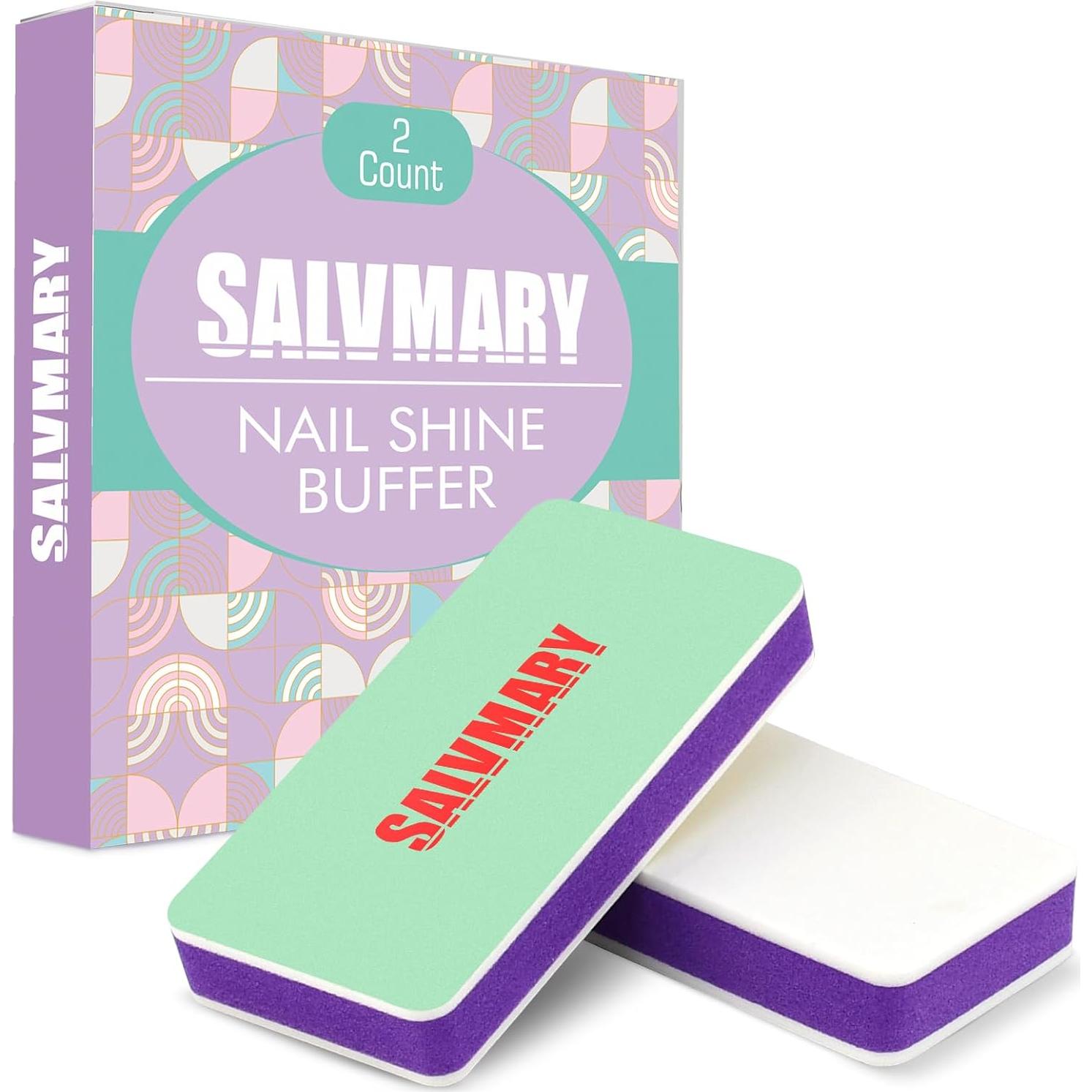 Bloques de Pulido de Uñas SALVMARY 2 Pcs Doble Lado 400/3000 Grano