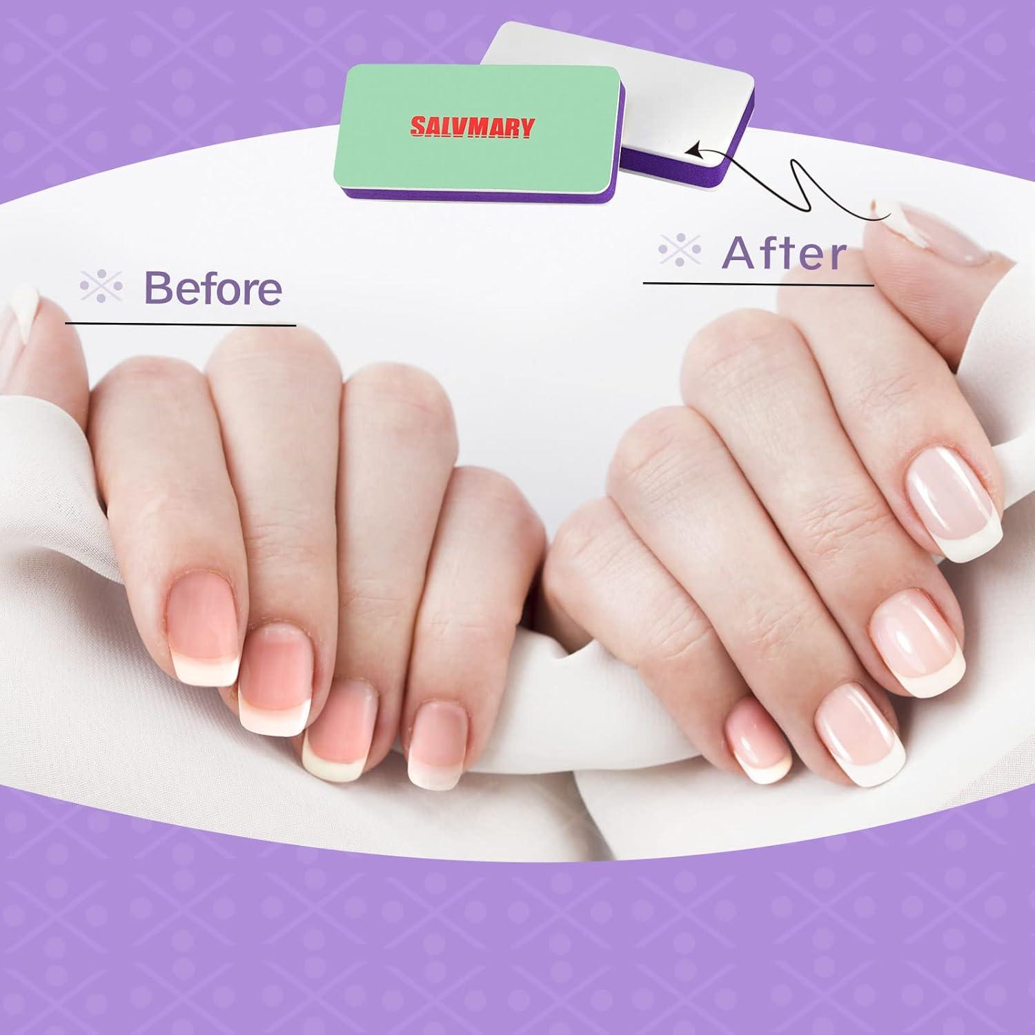 Bloques de Pulido de Uñas SALVMARY 2 Pcs Doble Lado 400/3000 Grano