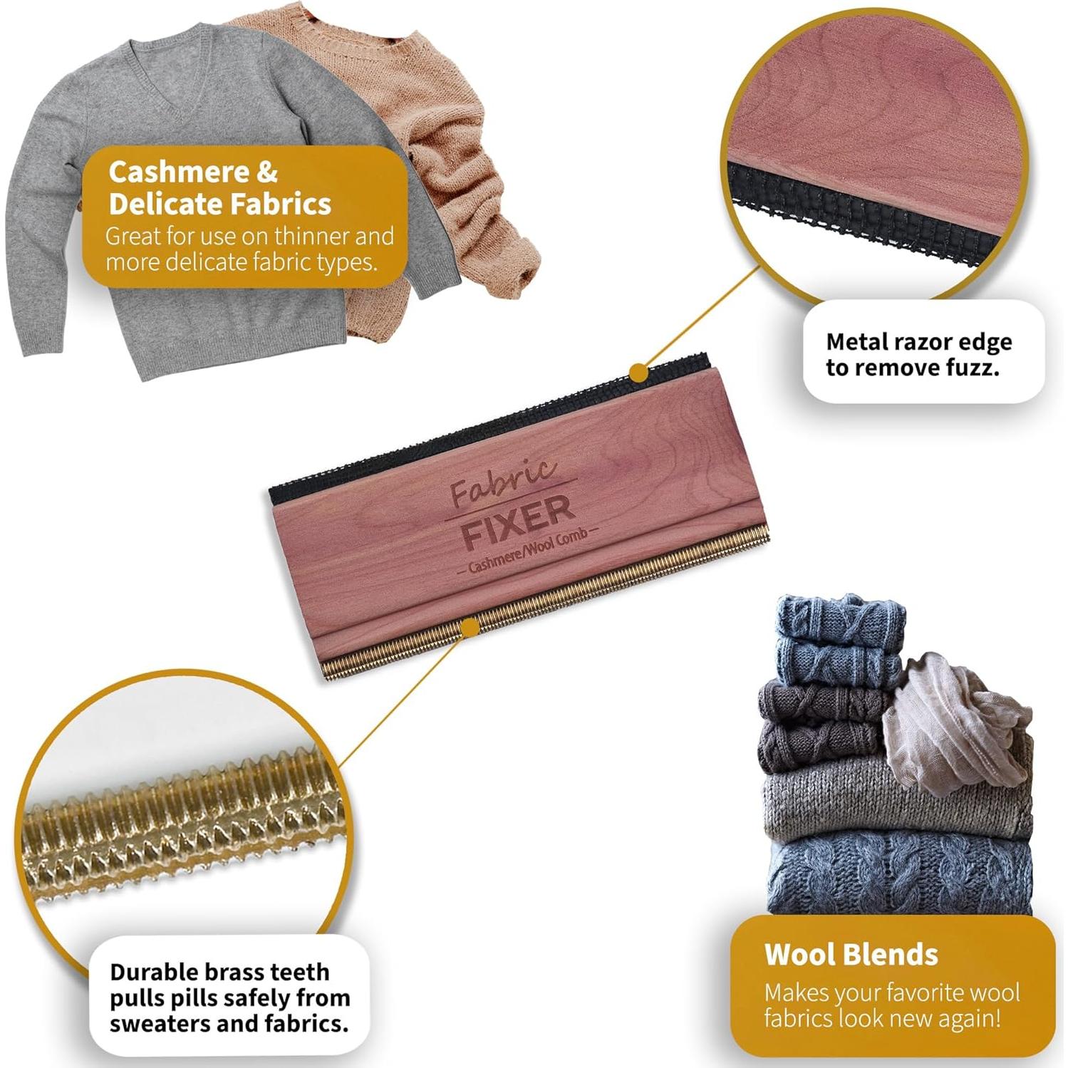 Peine Quitapelusas de Madera de Cedro Wardrobe Hackers