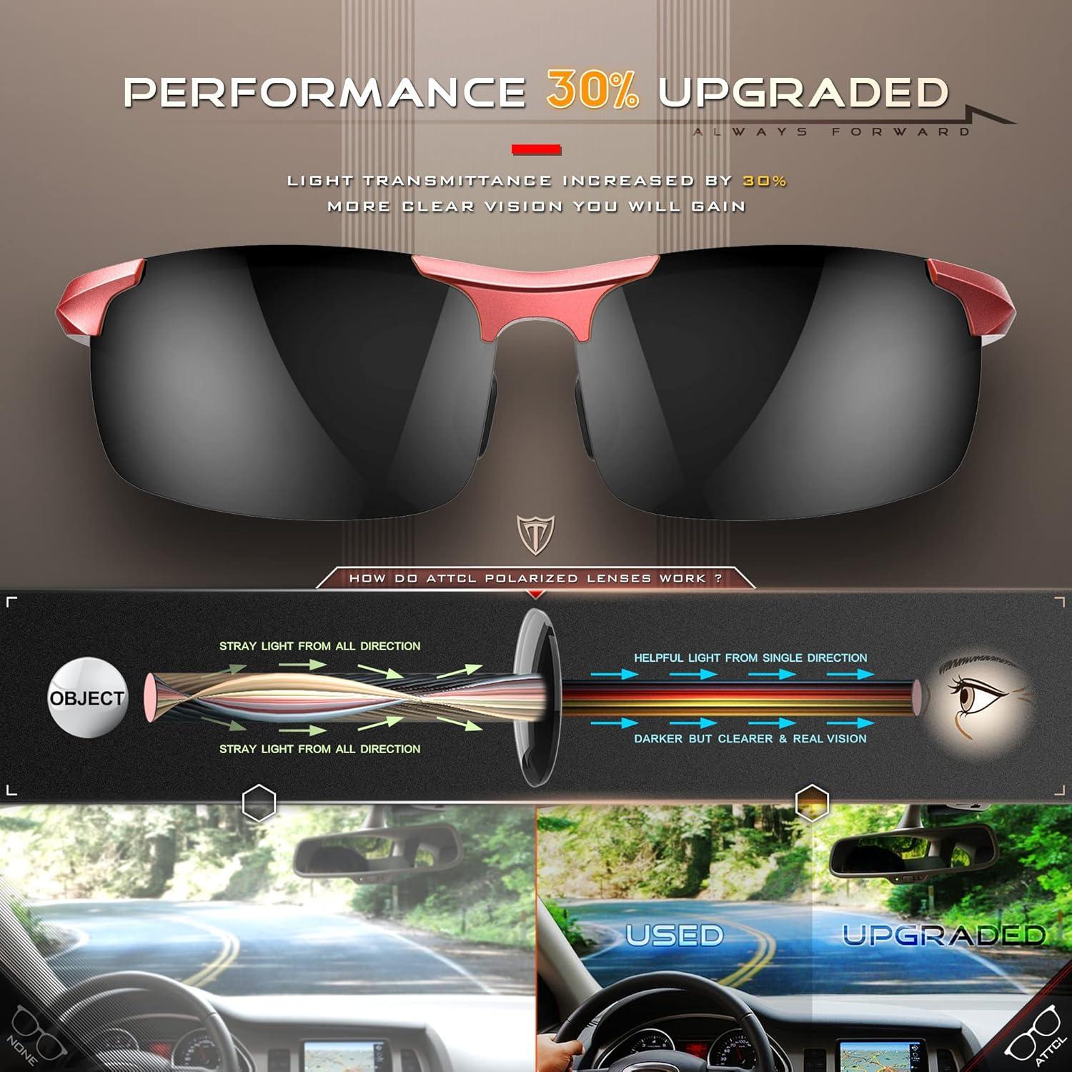 Gafas de sol polarizadas ATTCL - Marco ligero Al-Mg UV400