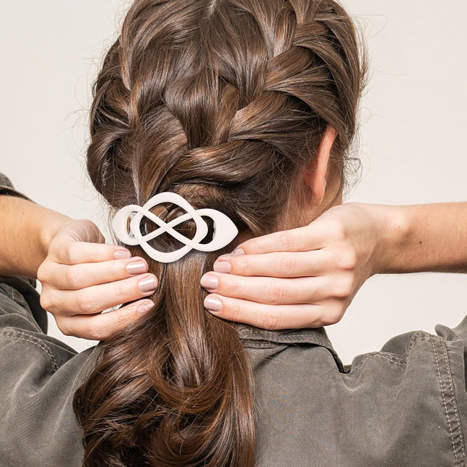 Pinzas para el cabello beige Amariver - 4 paquetes de clips