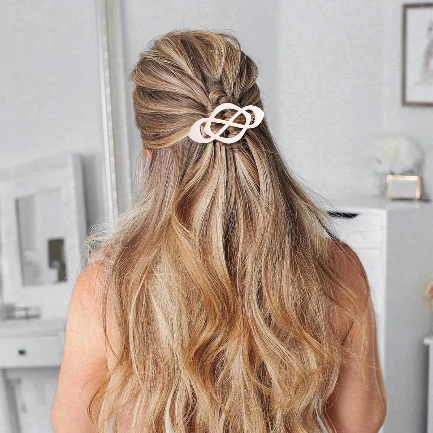 Pinzas para el cabello beige Amariver - 4 paquetes de clips