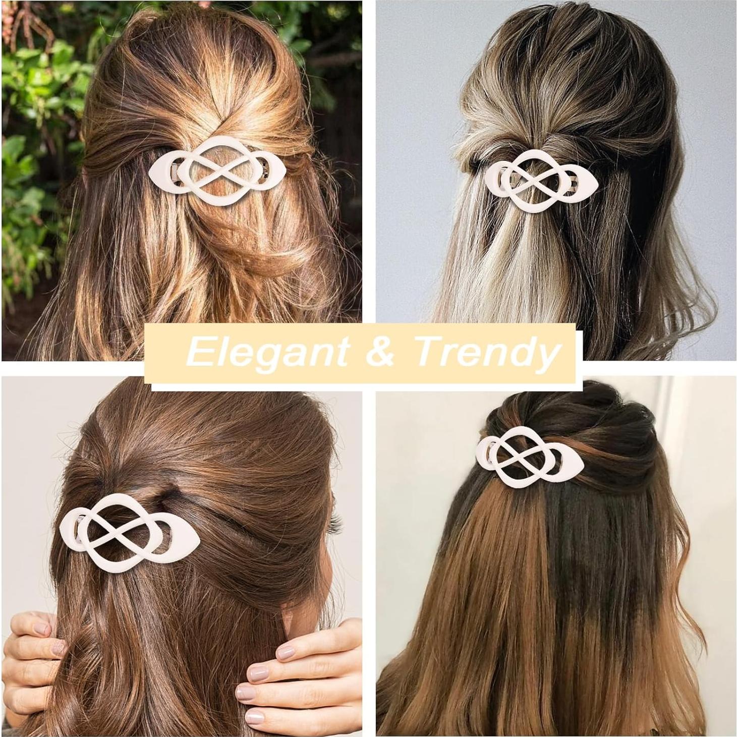 Pinzas para el cabello beige Amariver - 4 paquetes de clips