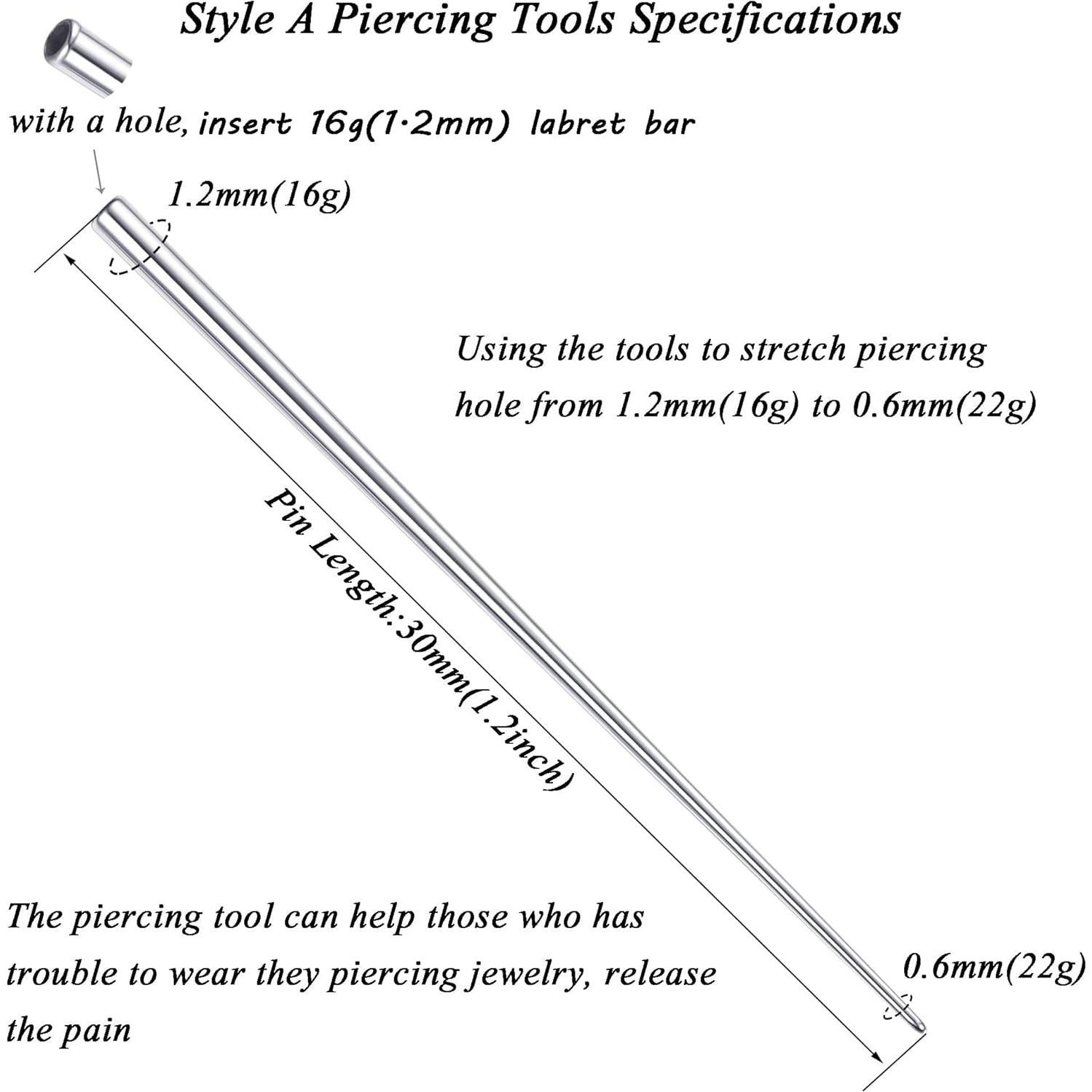 MILACOLATO Punzones de Titanio 14G 16G para Piercing
