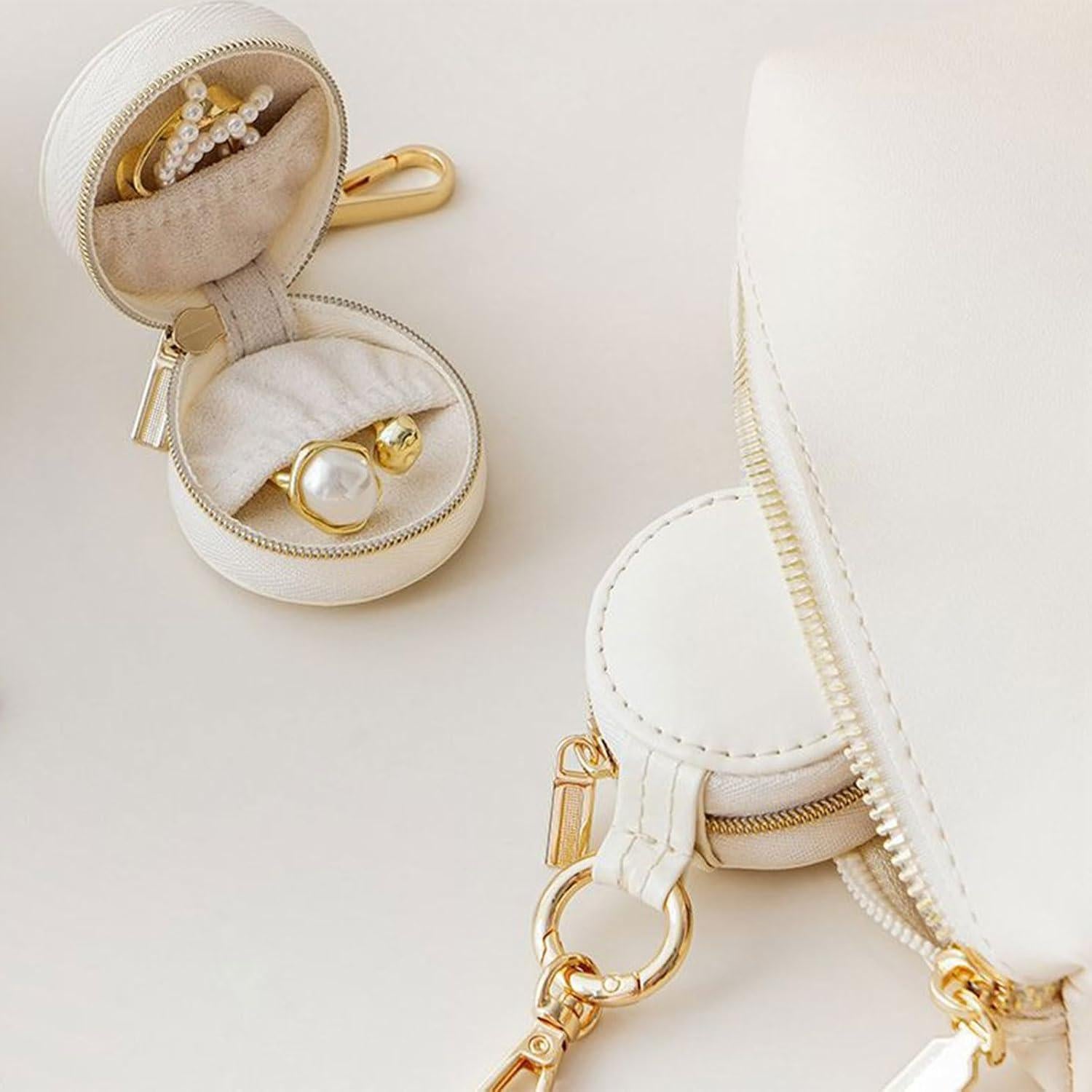 Caja de Joyería de Viaje BWTRQ Negra - Organizador Portátil 5x5x3 cm