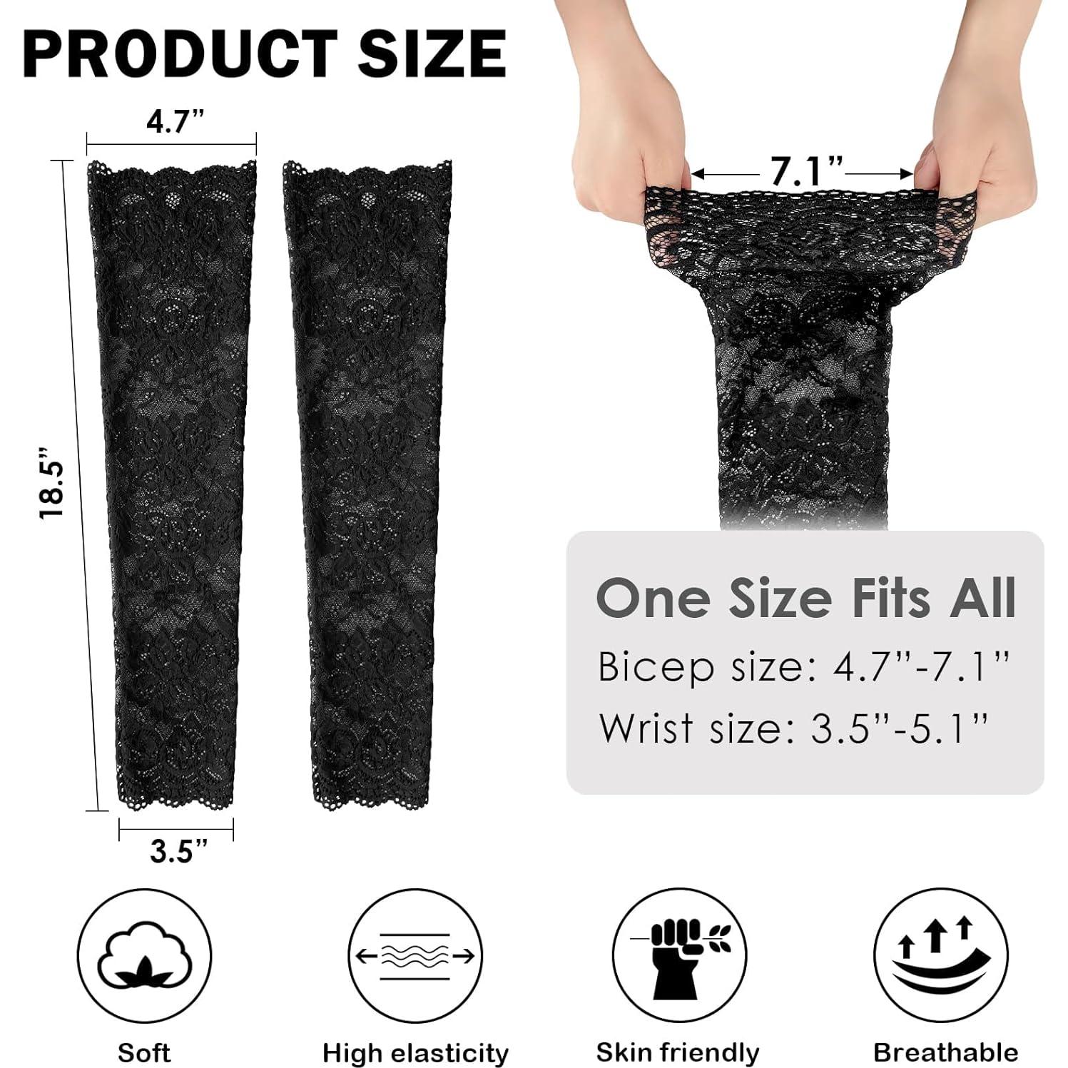 Mangas de Encaje Sin Dedos para Mujeres - Elegantes y Transpirables