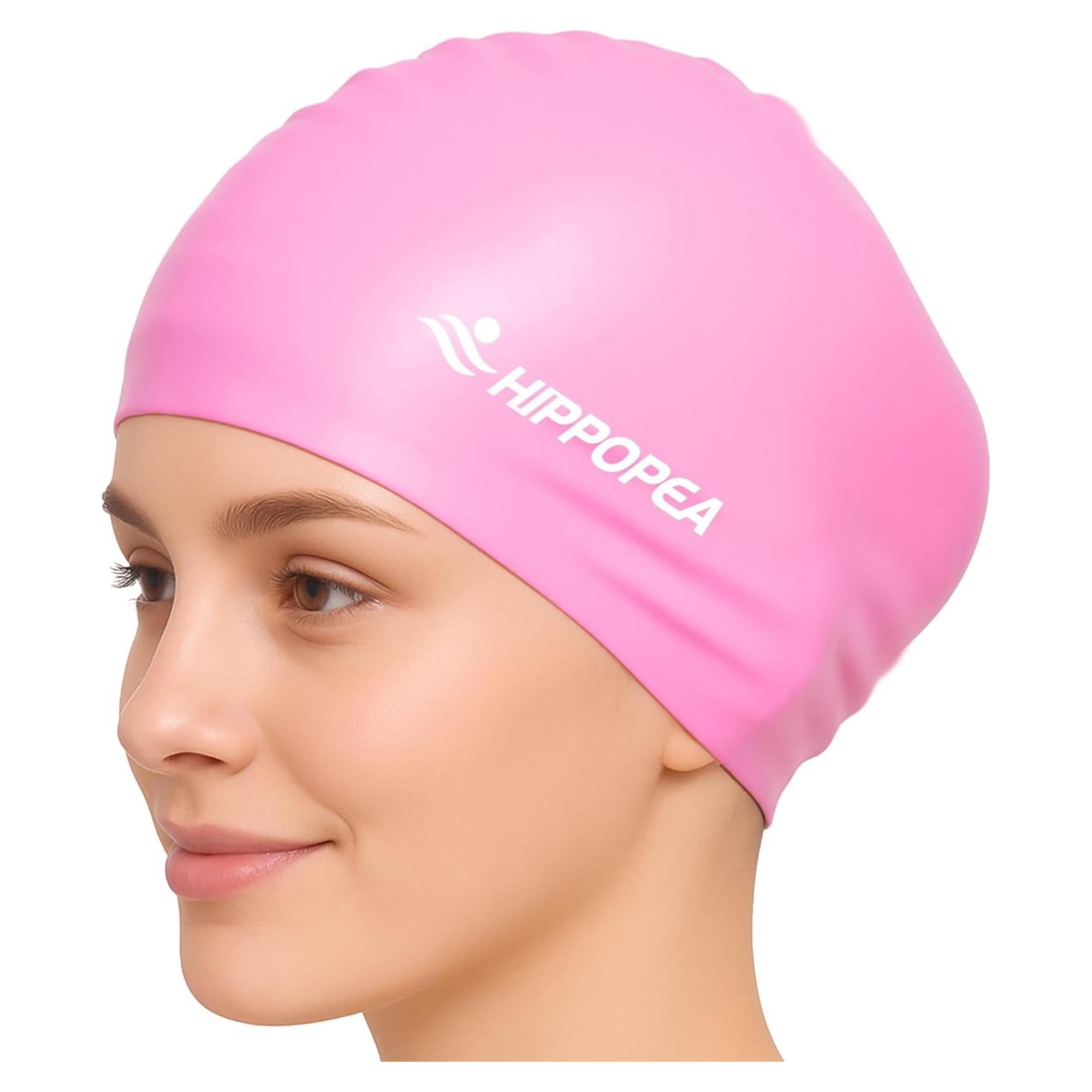 Gorro de natación extra grande HIPPOPEA para cabello largo - Silicona