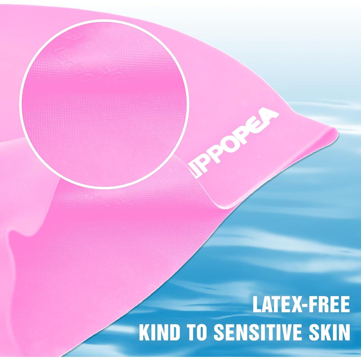 Gorro de natación extra grande HIPPOPEA para cabello largo - Silicona