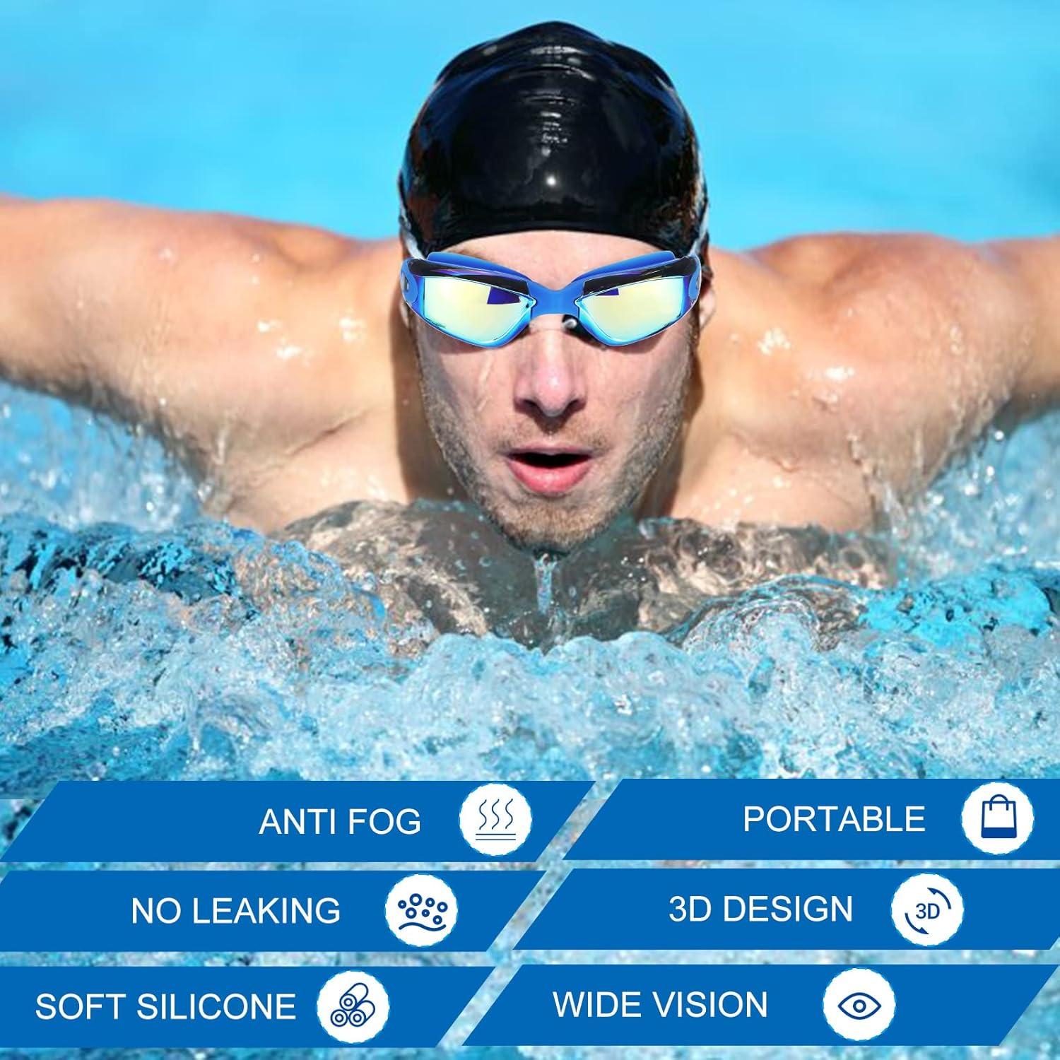 Paquete de 24 Gafas de Natación Konohan Antivaho para Adultos y Niños