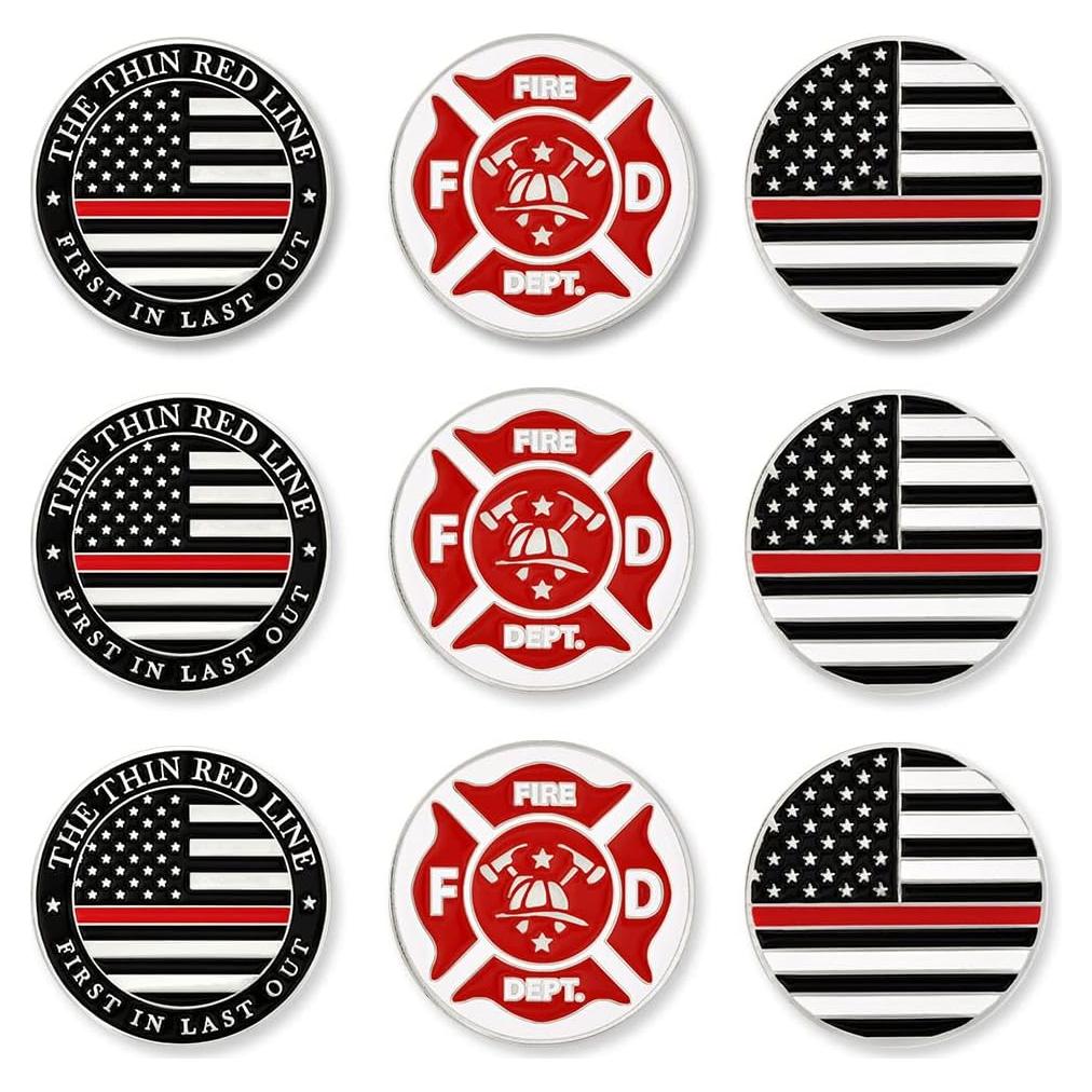 Juego de 9 Marcadores de Pelotas de Golf PinMart - Magnéticos