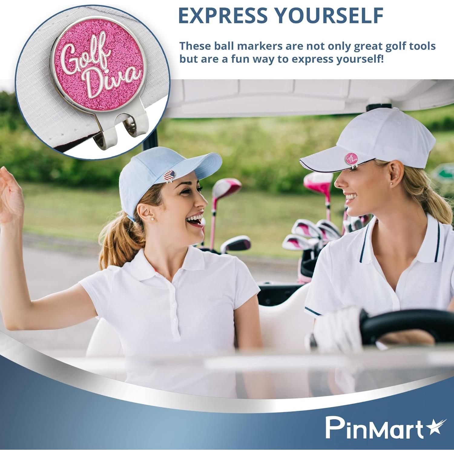 Juego de 9 Marcadores de Pelotas de Golf PinMart - Magnéticos