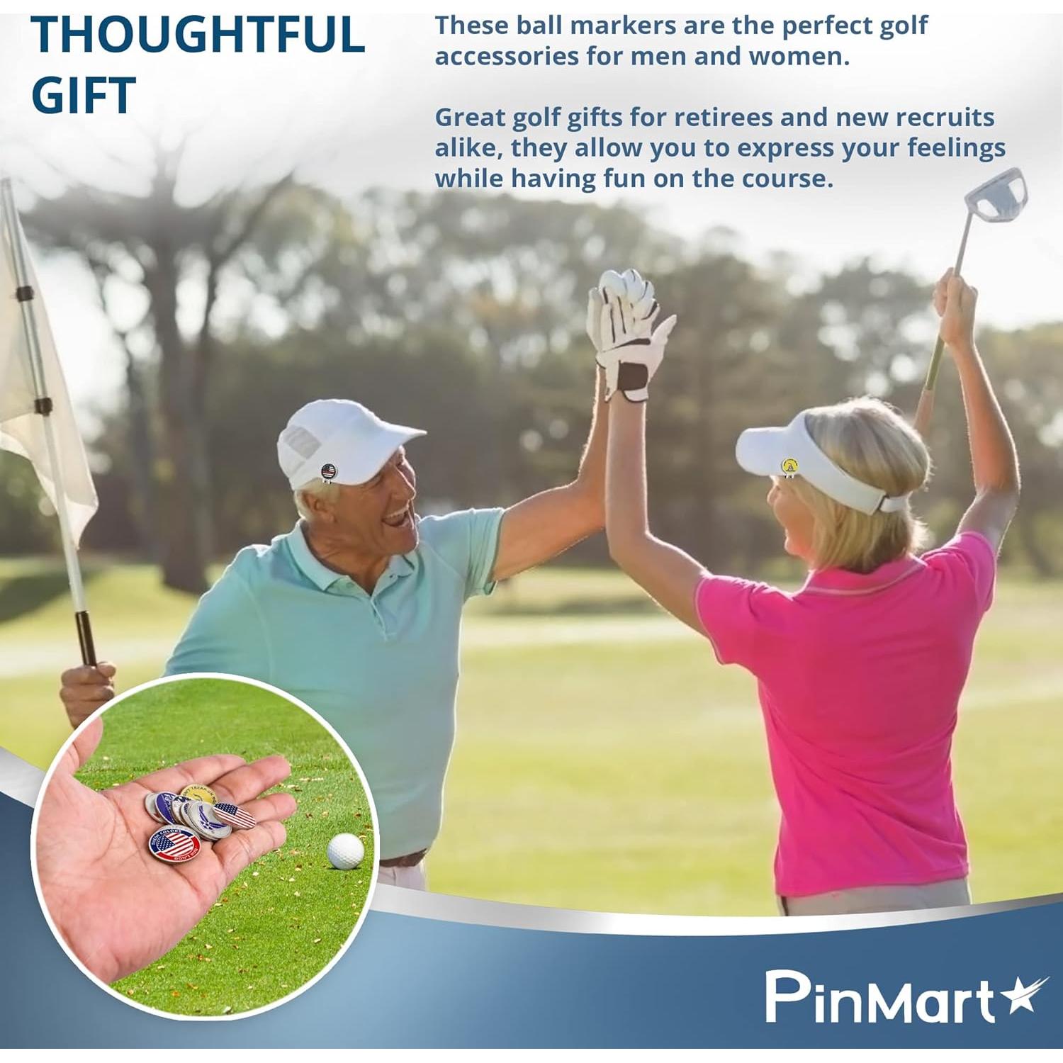 Juego de 9 Marcadores de Pelotas de Golf PinMart - Magnéticos