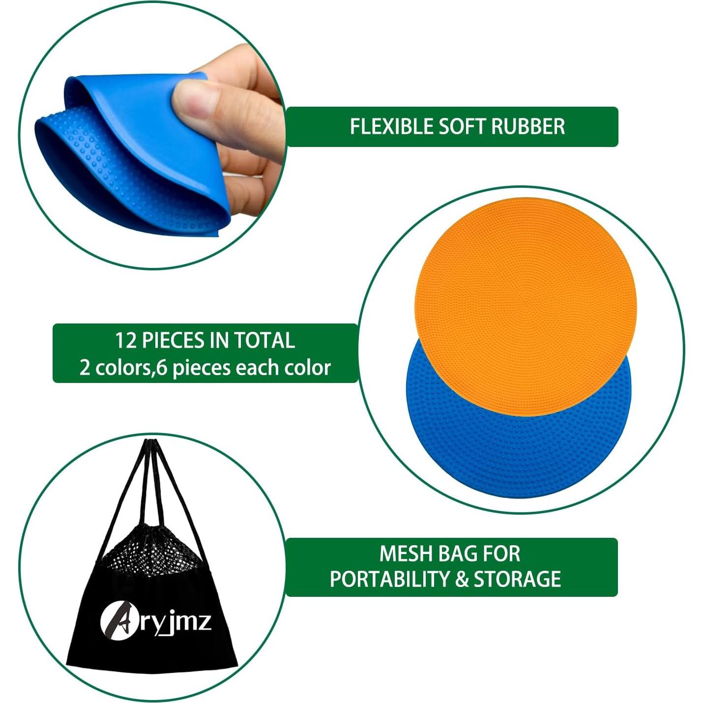 Marcadores de Piso Antideslizantes Aryjmz 22.86 cm 12 Piezas