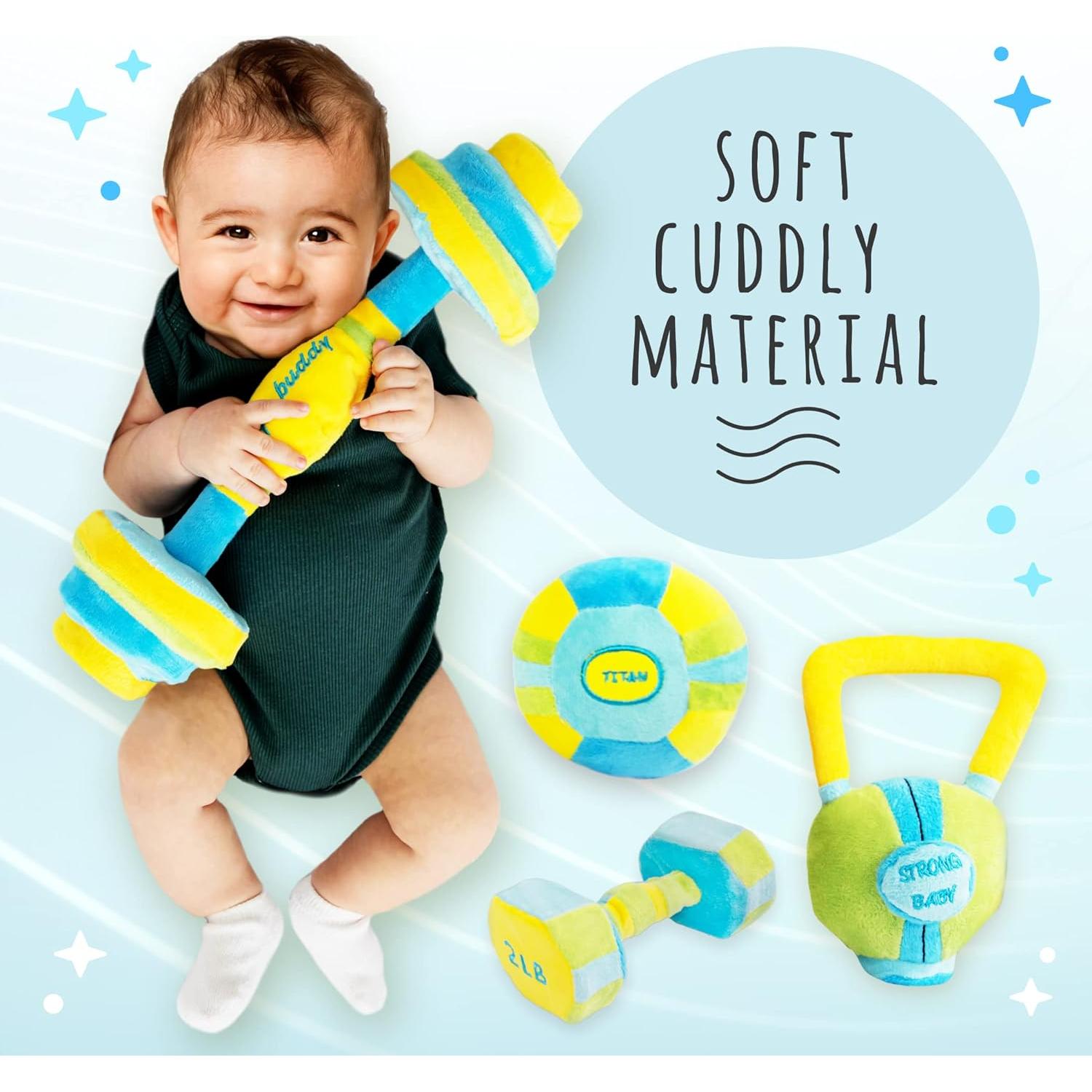 Set de Juguetes de Pesas para Bebés Skywin - Felpa Segura 0+