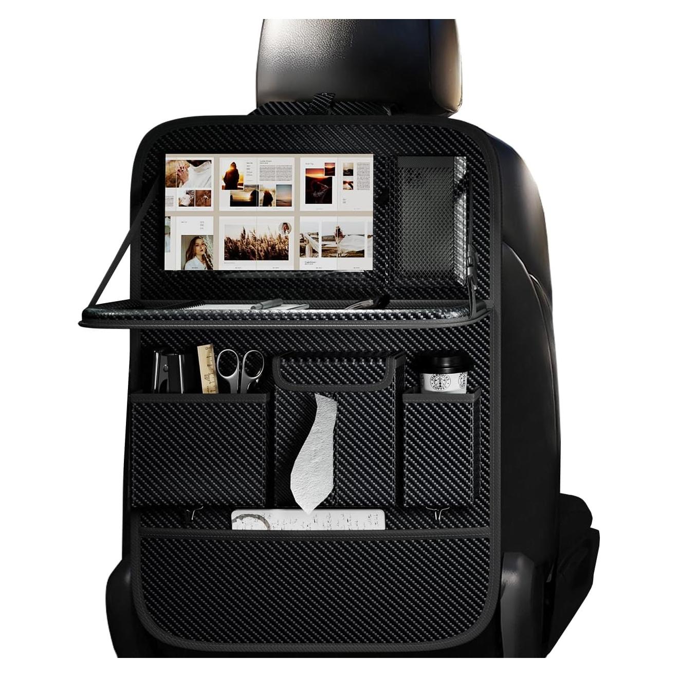 Organizador de Asiento Trasero XDV Fibra de Carbono 1 Pcs