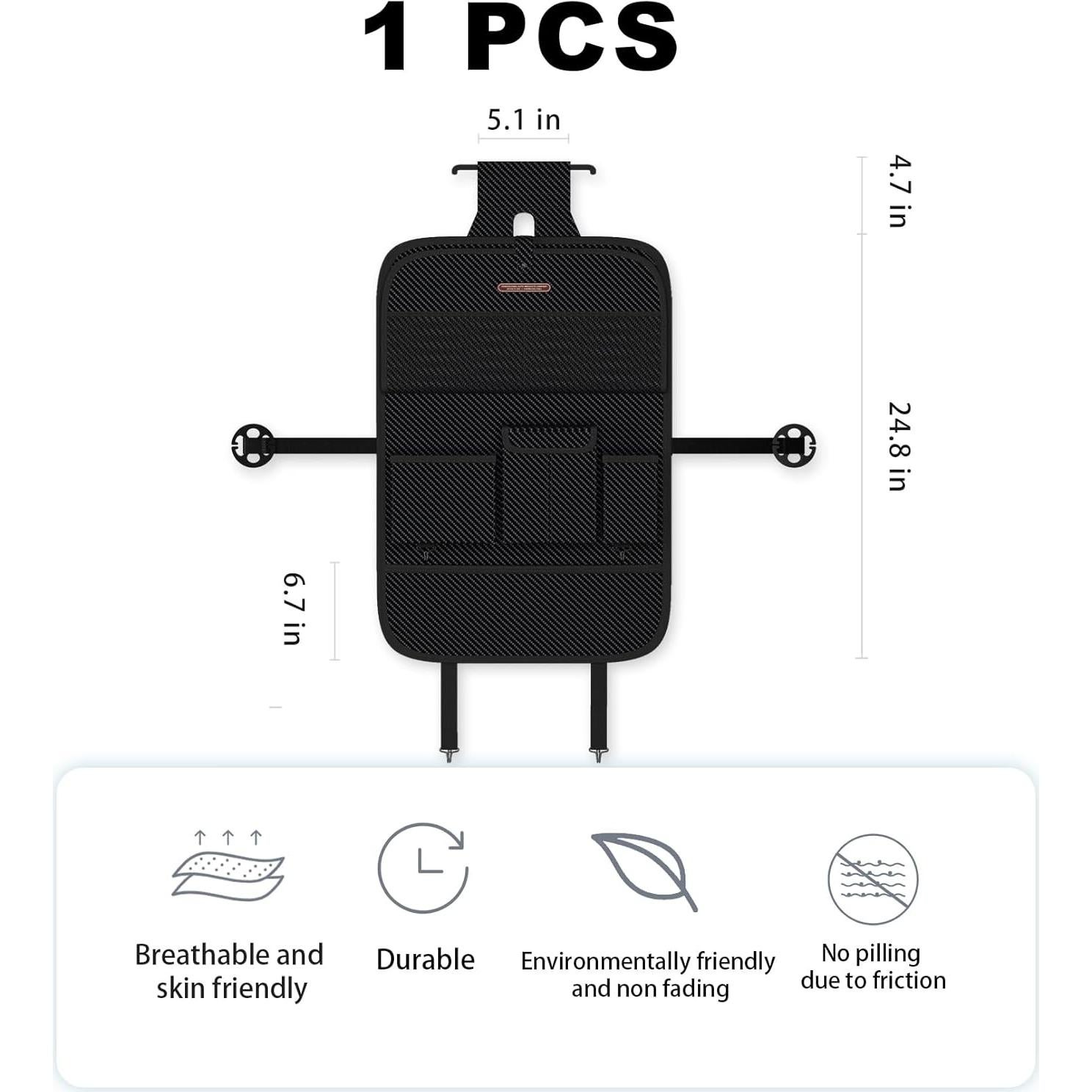 Organizador de Asiento Trasero XDV Fibra de Carbono 1 Pcs