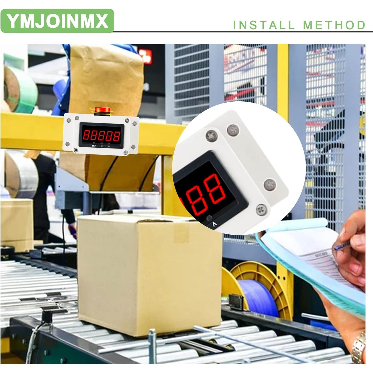 Contador LED Digital YMJOINMX hasta 99999 con Alarma y Sensor Infrarrojo