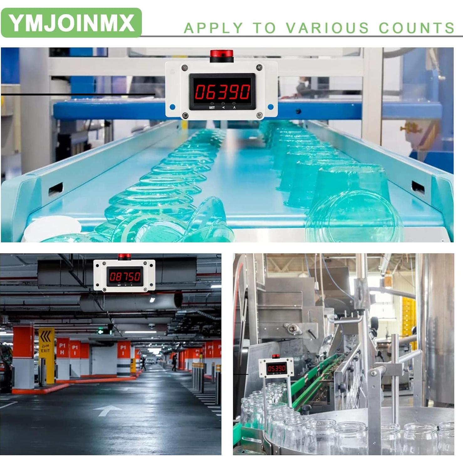 Contador LED Digital YMJOINMX hasta 99999 con Alarma y Sensor Infrarrojo