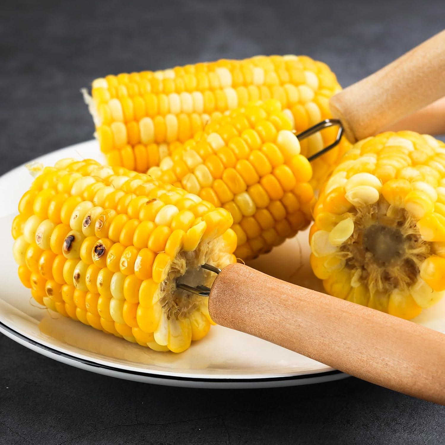 Juego de Sujetadores de Maíz CHWAIKA 12 Piezas Acero Inoxidable