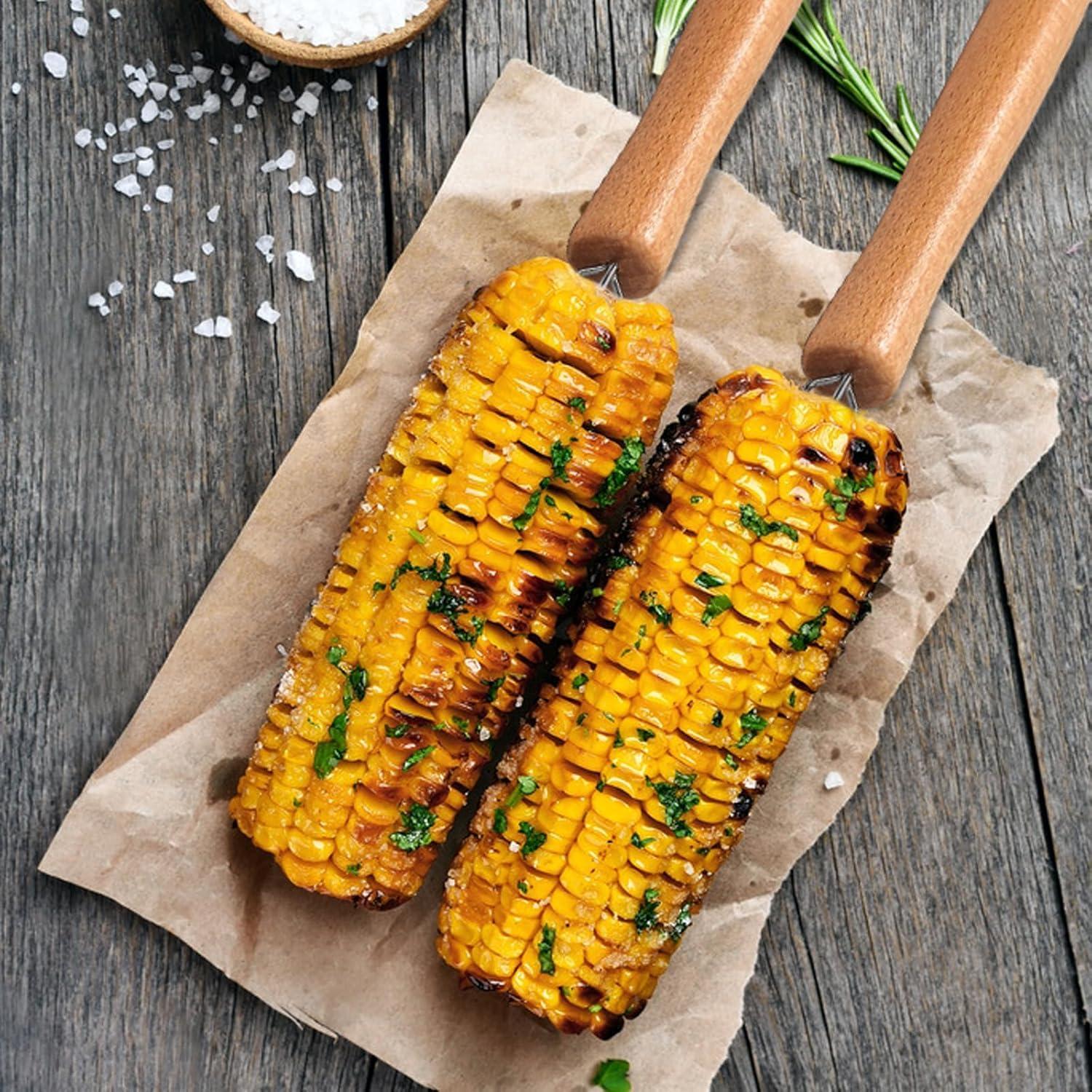 Juego de Sujetadores de Maíz CHWAIKA 12 Piezas Acero Inoxidable