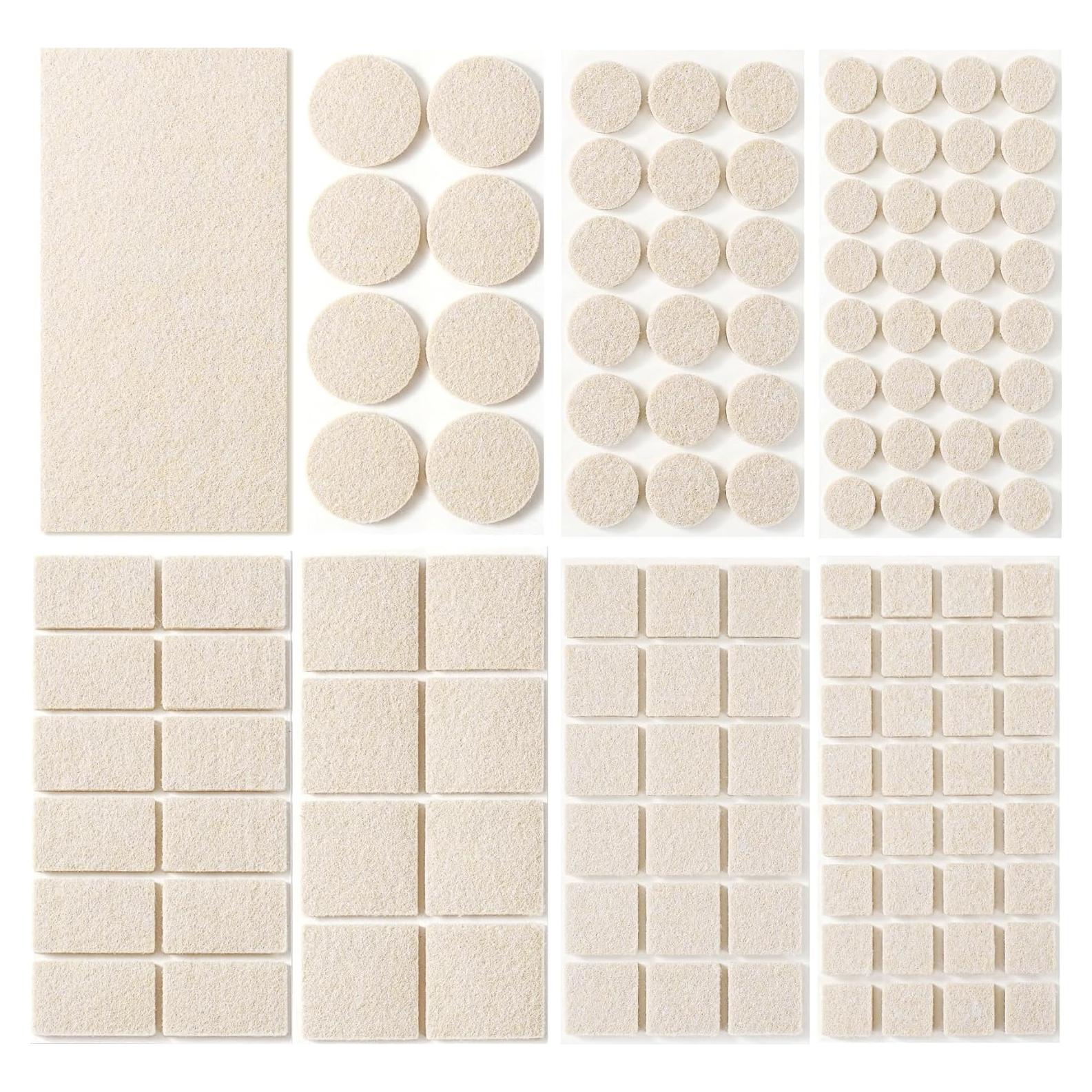 Almohadillas de Fieltro Antirayaduras Furnigear 129 Piezas Beige