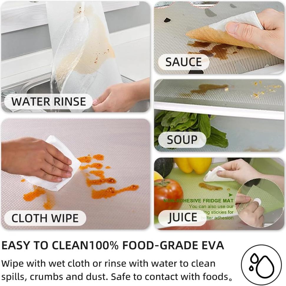 8 Alfombrillas Antideslizantes FinalNest para Refrigerador 44.96x29cm