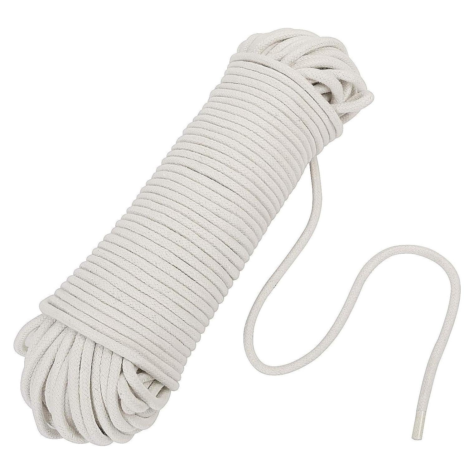 Cuerda de Algodón Natural KEILEOHO 6mm 50 Metros Resistente