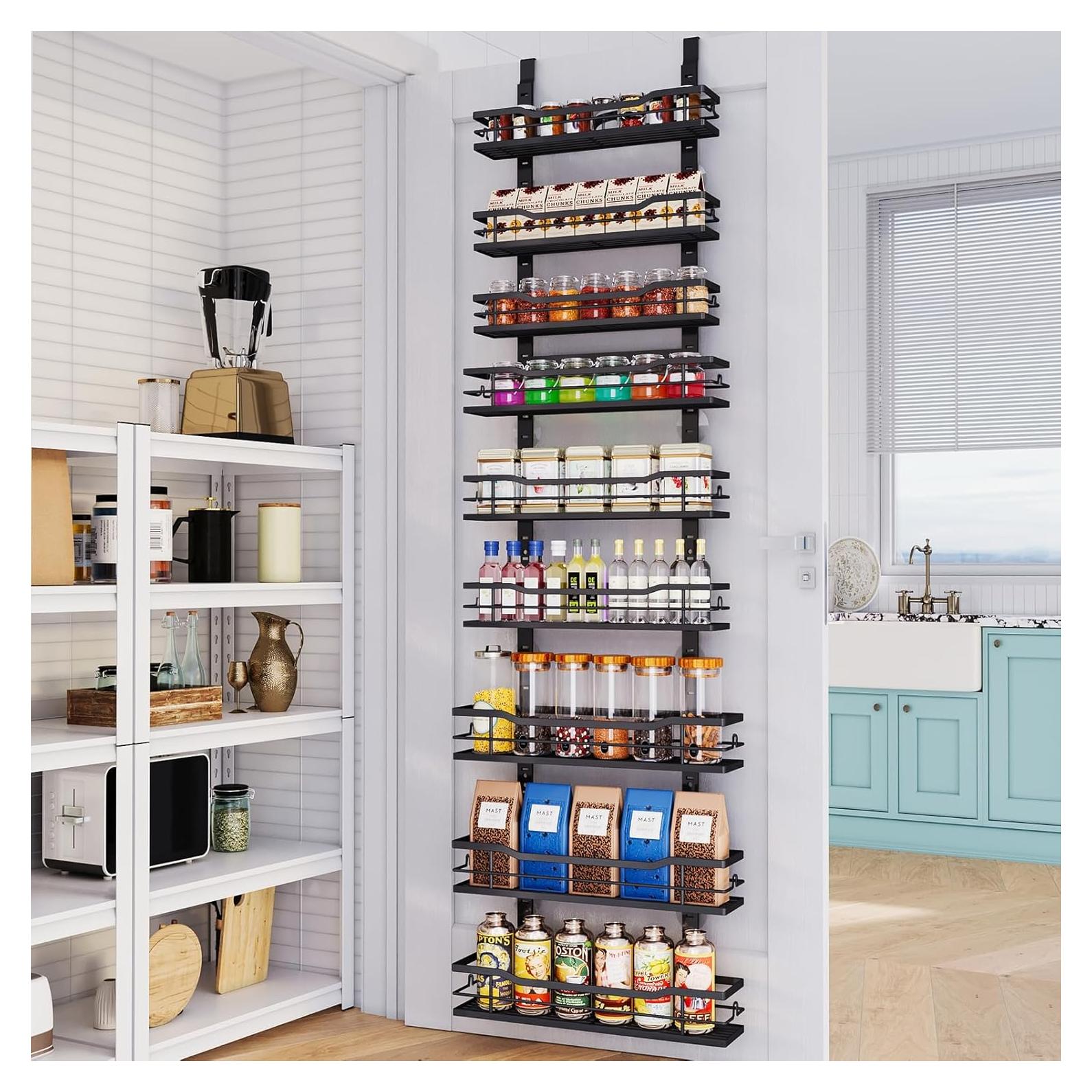 Organizador de despensa sobre la puerta Eastherry 9 niveles ajustable negro