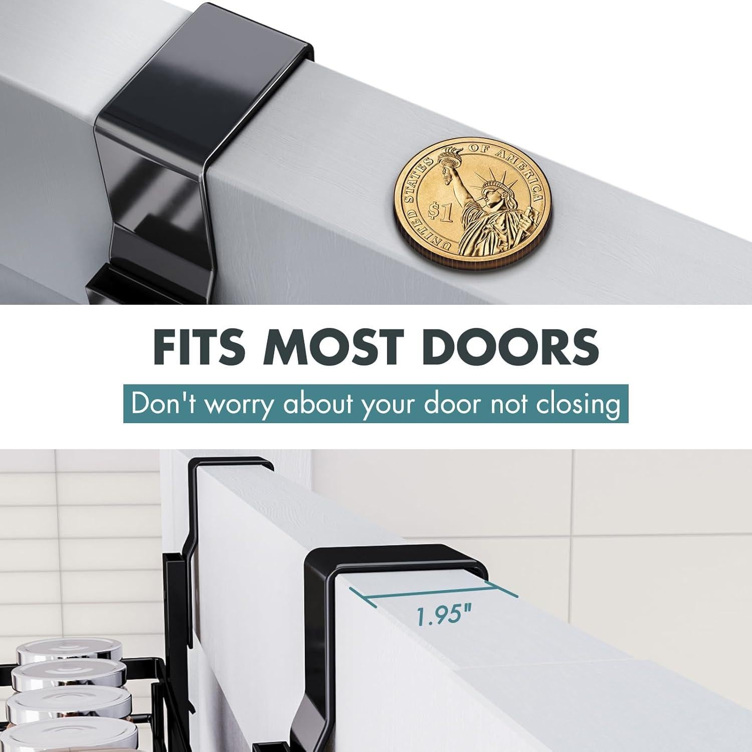 Organizador de despensa sobre la puerta Eastherry 9 niveles ajustable negro