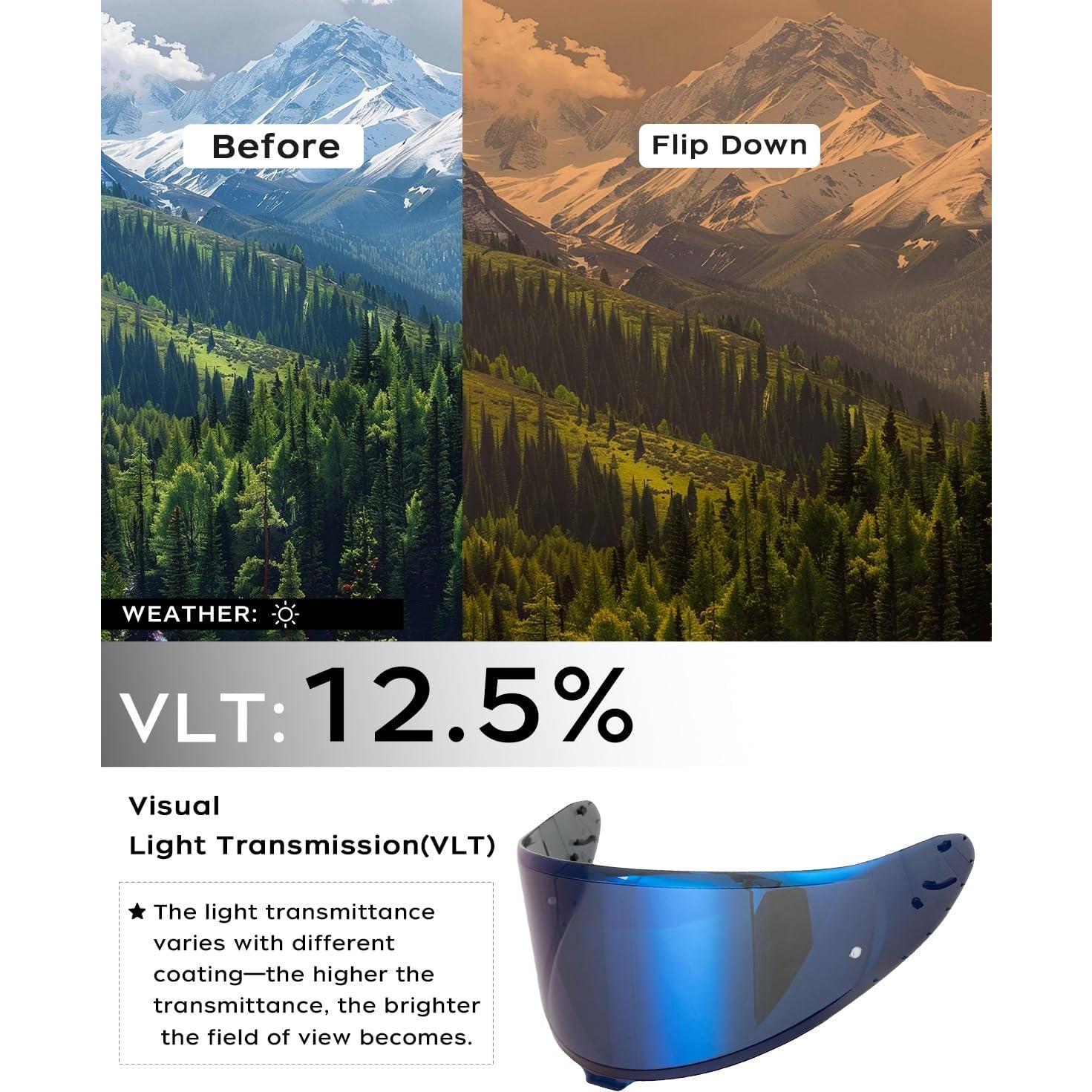 Visera Reemplazo Soman RF-1400 CWR-F2 Azul UV Protección