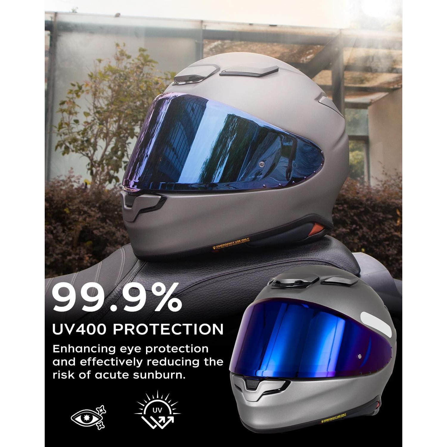 Visera Reemplazo Soman RF-1400 CWR-F2 Azul UV Protección