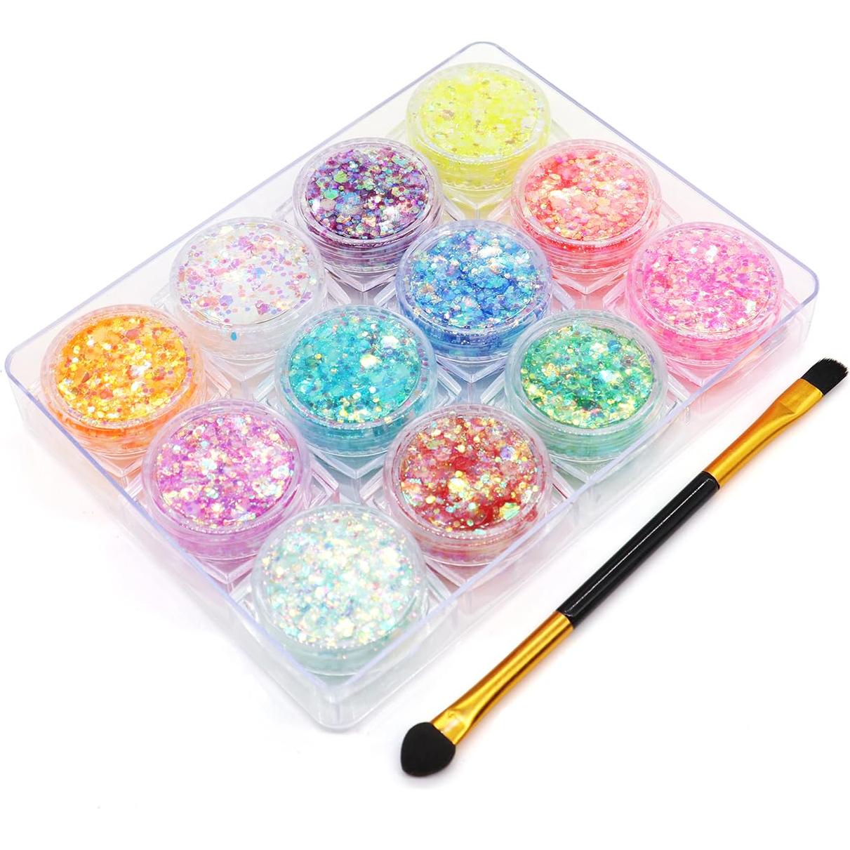 Gel Brillante UV 12 Colores FindinBeauty - Sin Pegamento, 3g