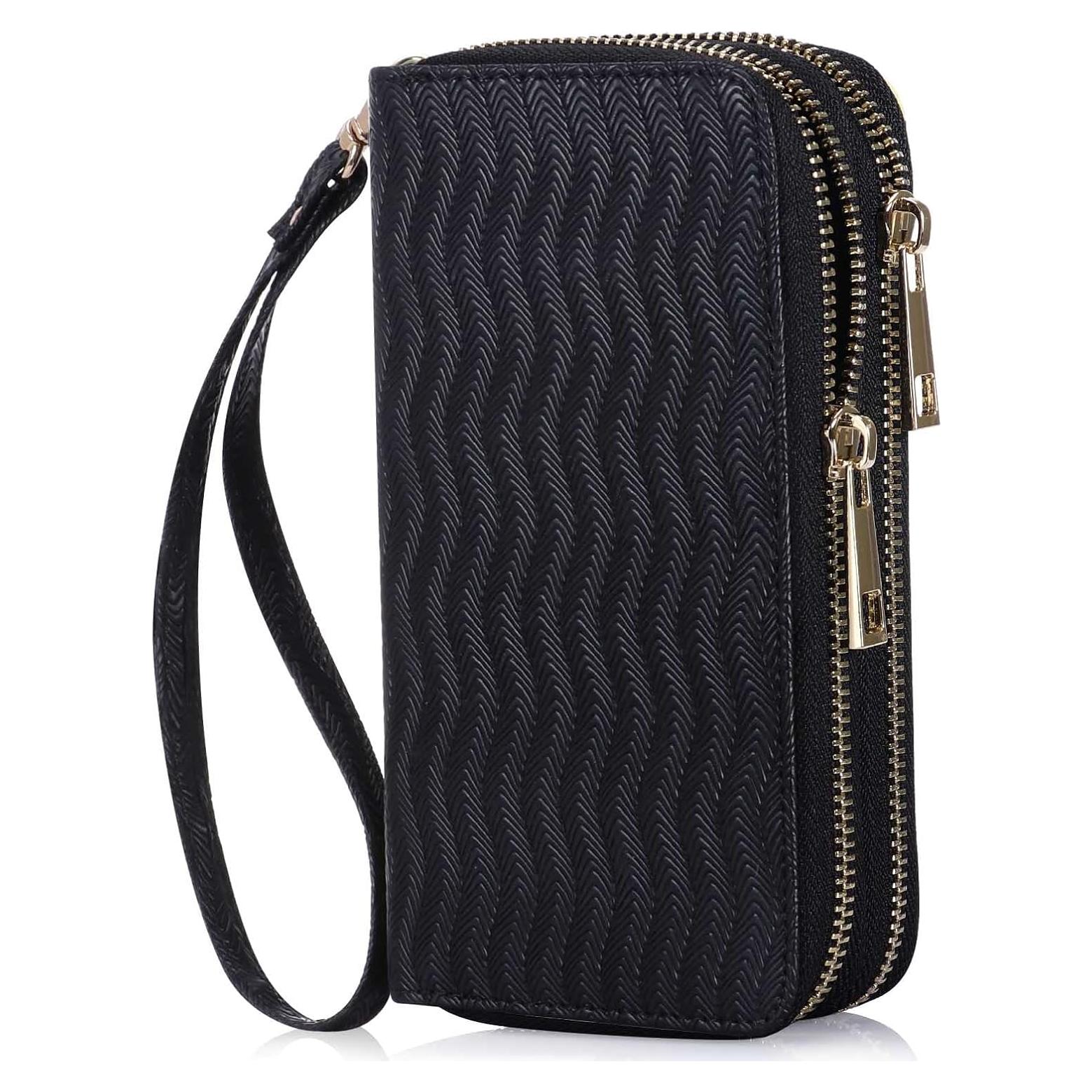 Cartera Doble Cierre HAWEE para Mujer con Soporte Teléfono 17.5x8.9cm