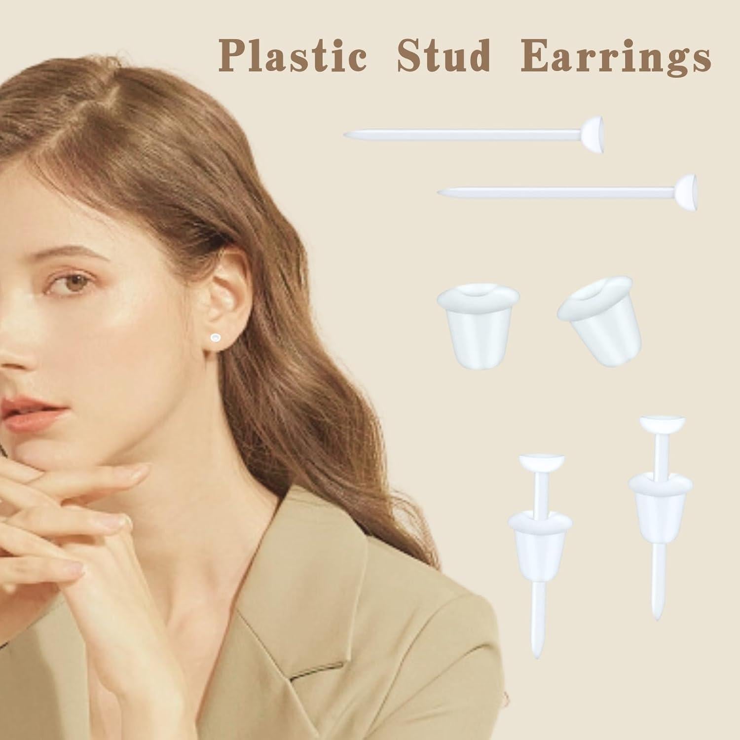 Pines y Respaldos de Aretes KASBEE 100 Pares Hipoalergénicos