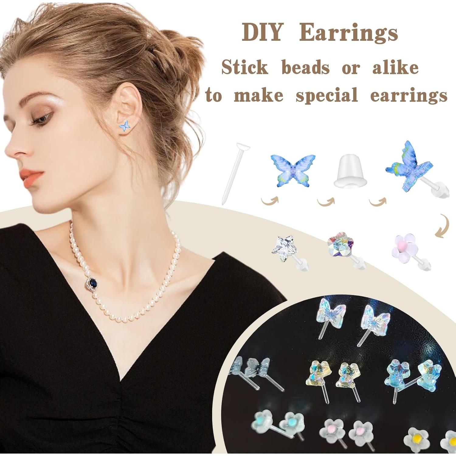 Pines y Respaldos de Aretes KASBEE 100 Pares Hipoalergénicos