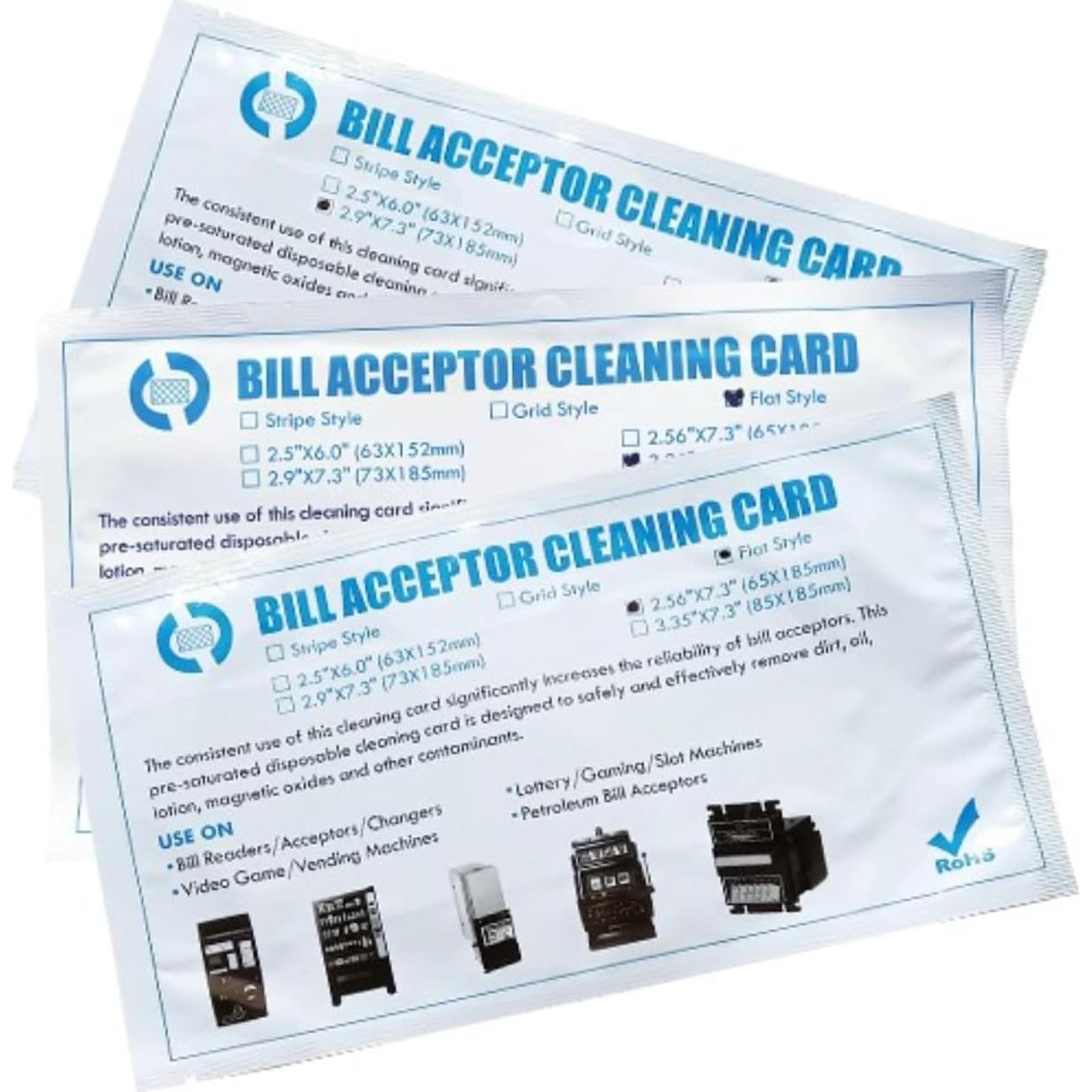 Tarjetas de limpieza prehumedecidas UBICON para validadores de billetes - 5 unidades