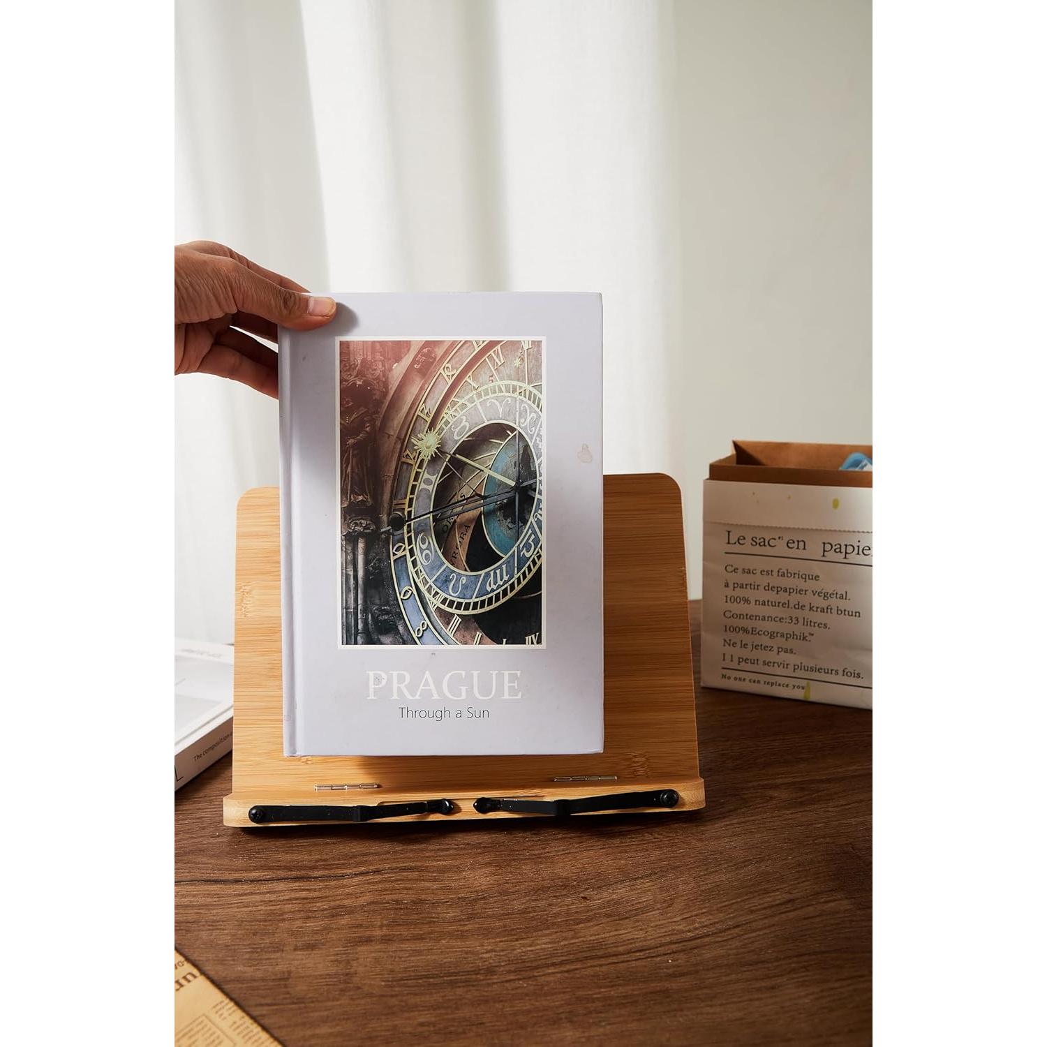 Soporte de Lectura Ajustable REEZHEE de Bambú 20x28 cm