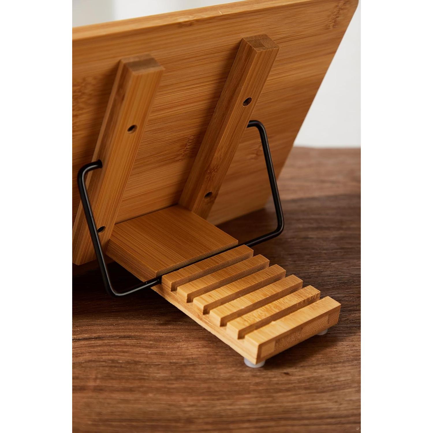 Soporte de Lectura Ajustable REEZHEE de Bambú 20x28 cm