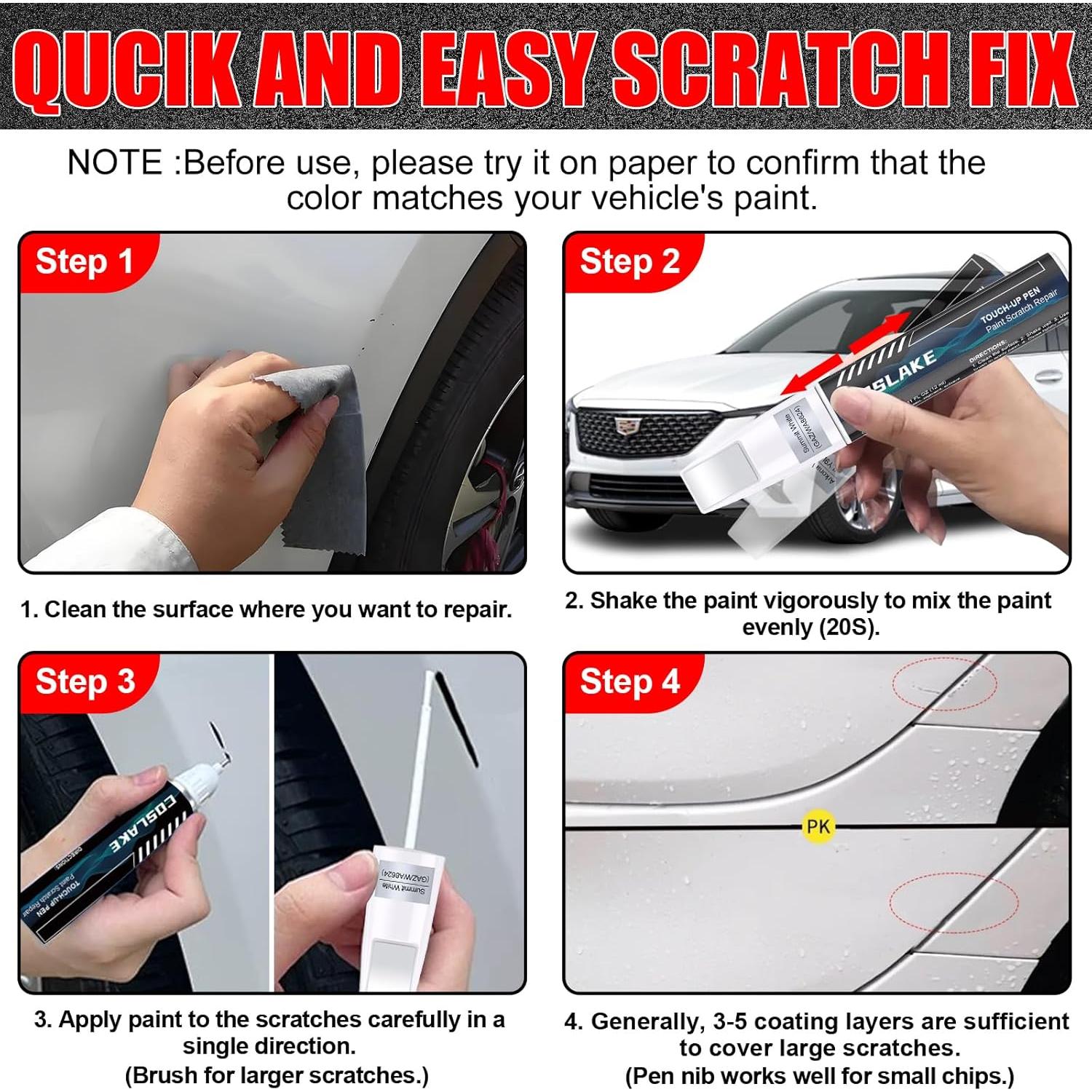 Pintura de Retoque COSLAKE Plata Metálica para Cadillac 12ml