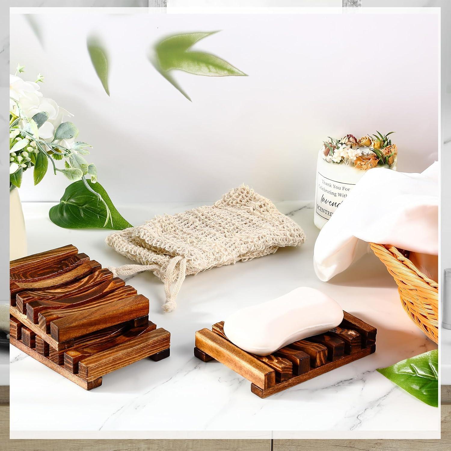 Kit de 40 Piezas de Jabón Umigy - Bolsas de Sisal y Soporte de Madera