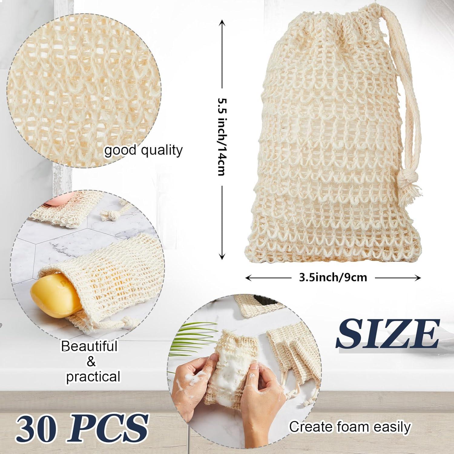 Kit de 40 Piezas de Jabón Umigy - Bolsas de Sisal y Soporte de Madera