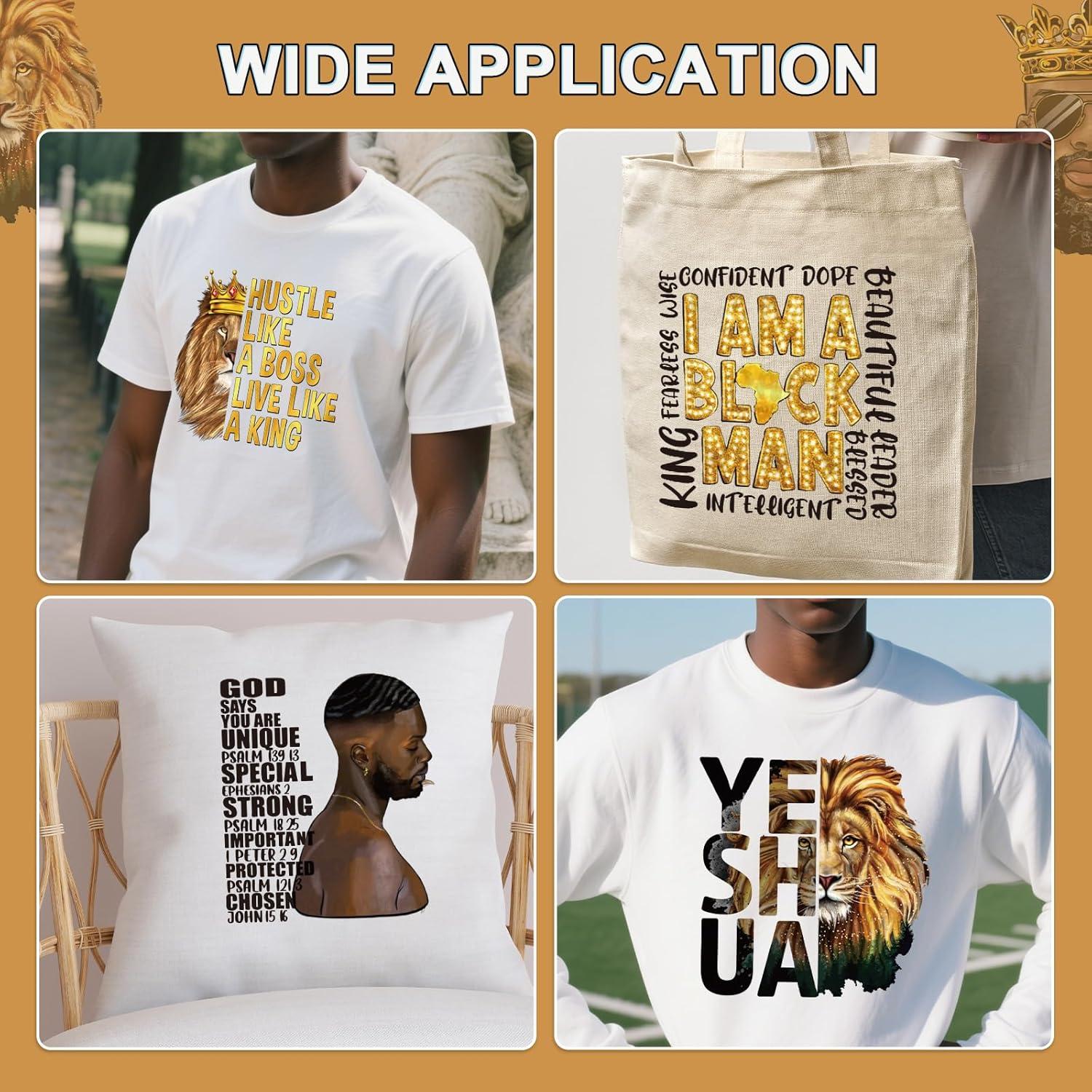 Transferencias de Hierro Falueqg - 9 Piezas Hombres Negros