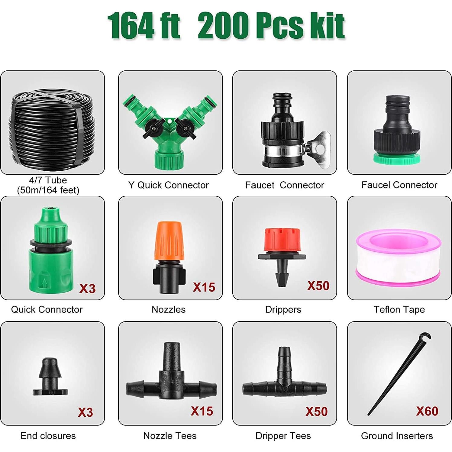 Kit de Riego Automático Eyes.sys 50m Goteo Jardín