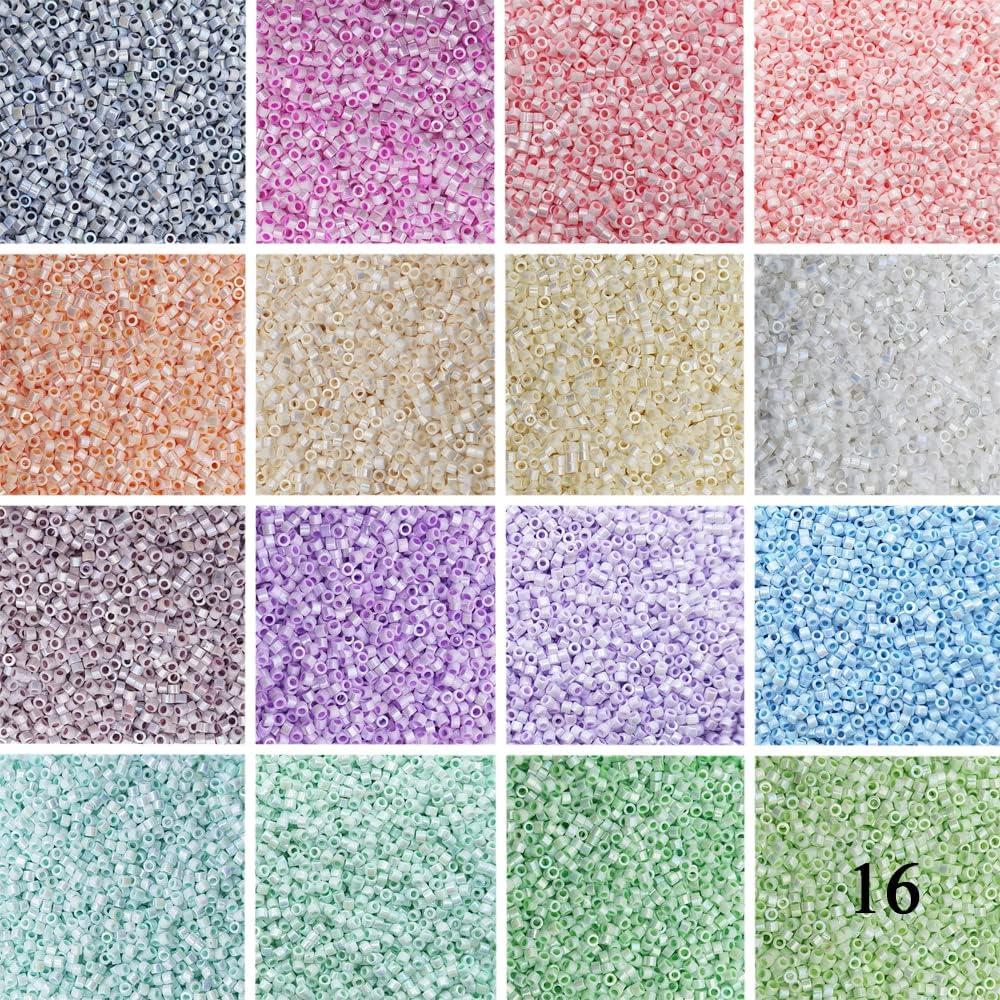 Cuentas de Vidrio Cilíndricas INSPIRELLE 80g 12/0 16 Colores Pastel
