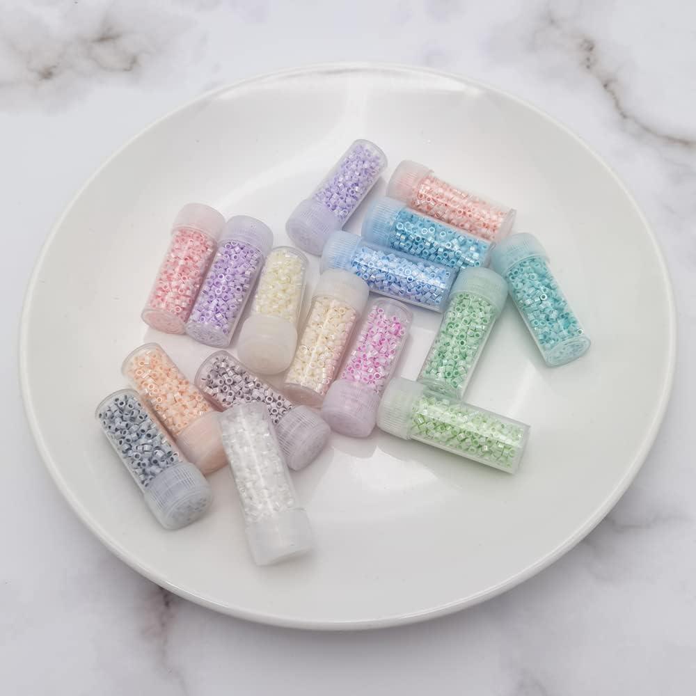 Cuentas de Vidrio Cilíndricas INSPIRELLE 80g 12/0 16 Colores Pastel