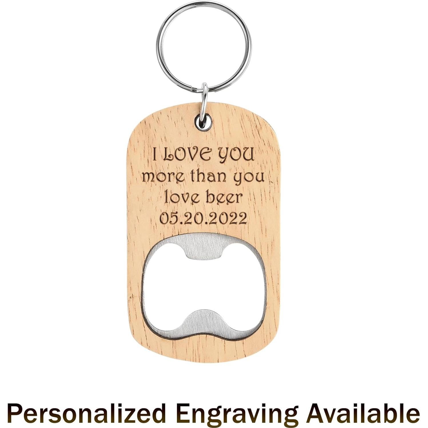 10 Piezas Llavero Abrebotellas de Madera CozyCabin DIY