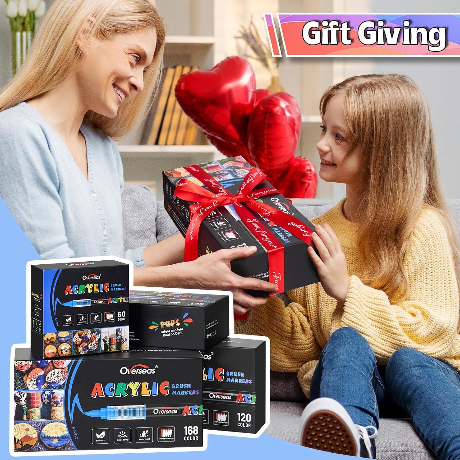 Marcadores Acrílicos Overseas 60 Colores Punta de Pincel