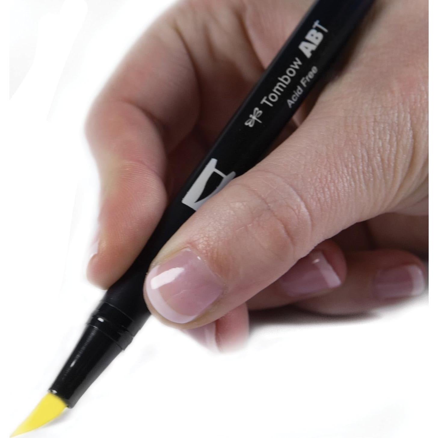Marcador de Arte Tombow Dual Brush Pen 090 Amarillo Bebé 1 Unidad